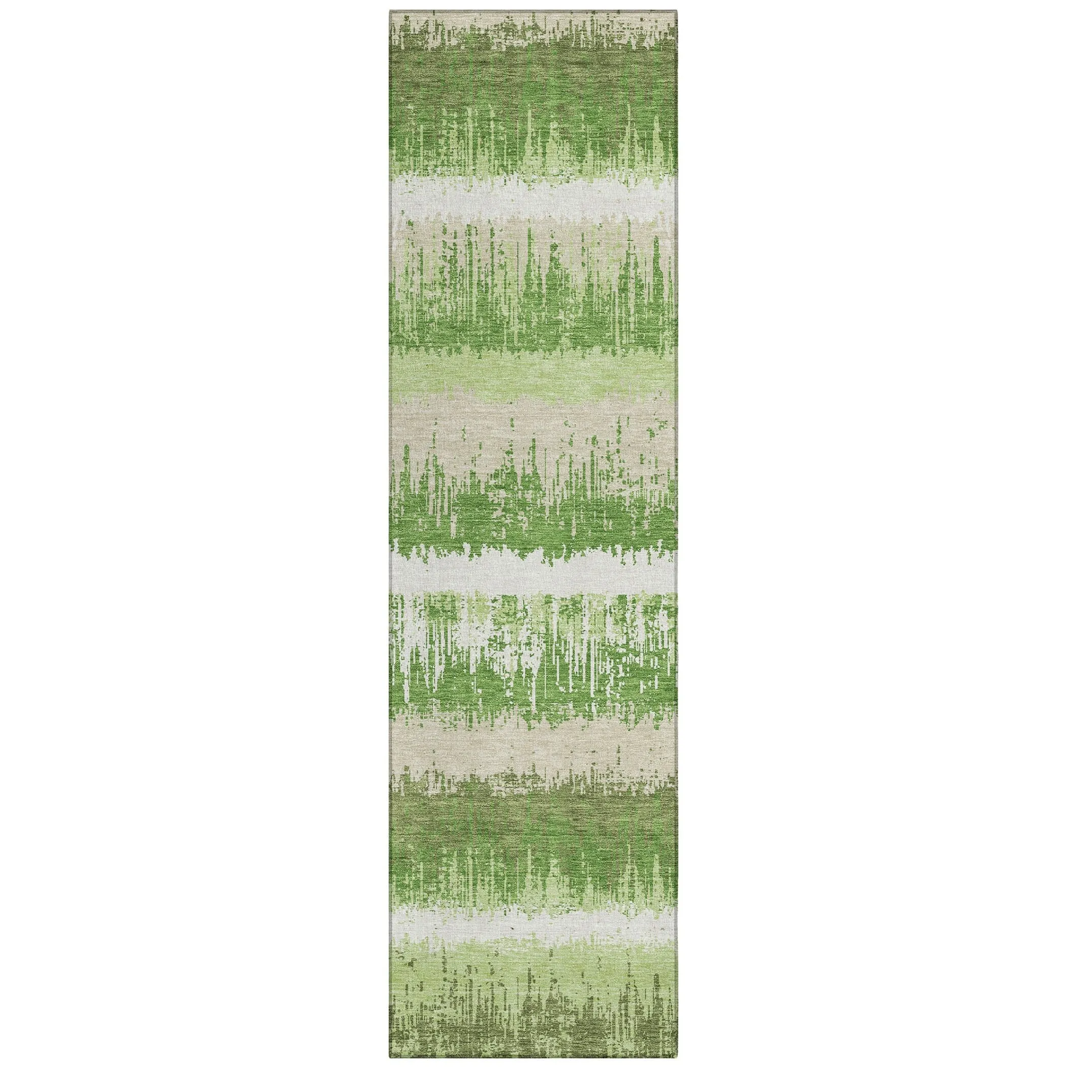 Machine Washable Indoor/ Outdoor Abstract Ombre Chantille Rug