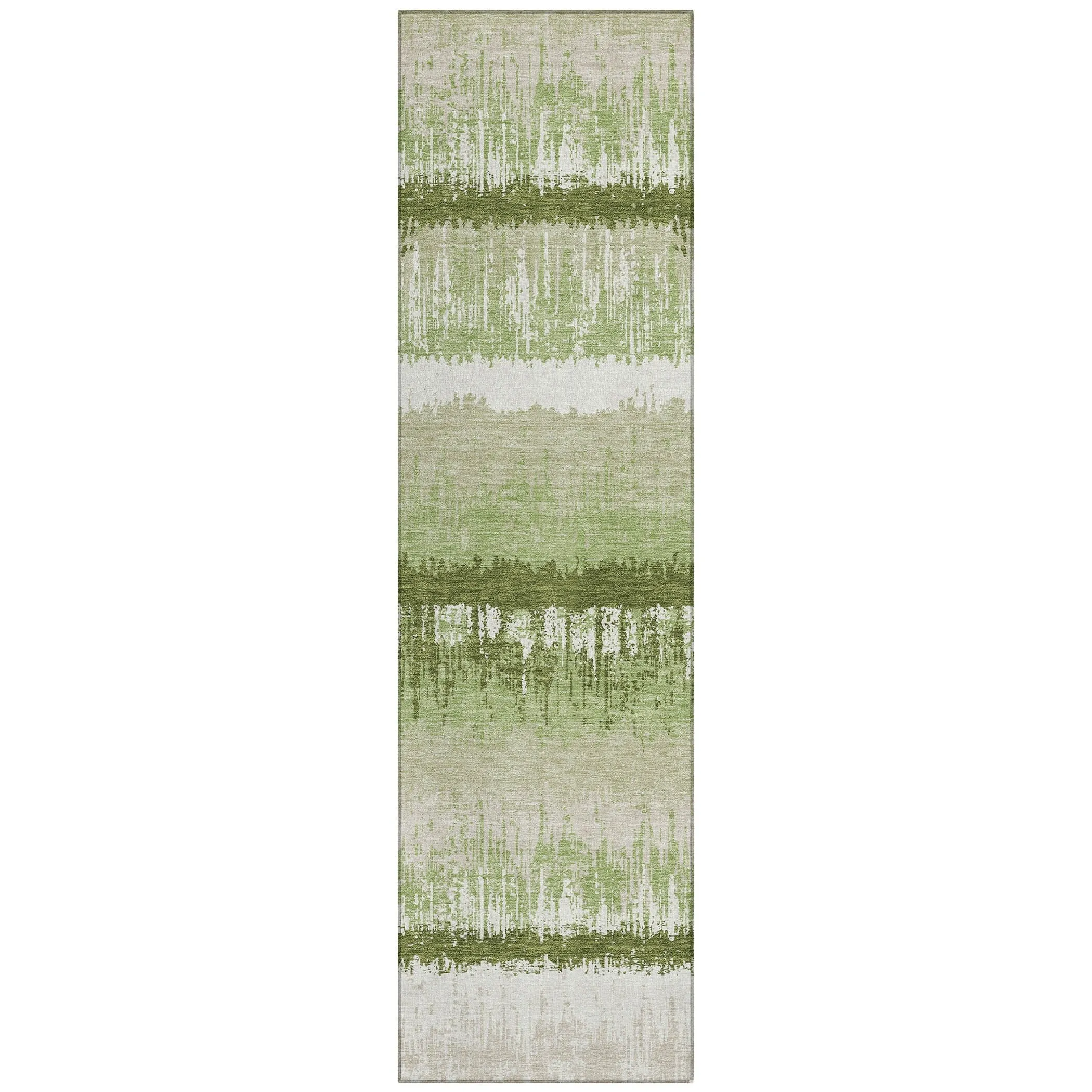 Machine Washable Indoor/ Outdoor Abstract Ombre Chantille Rug