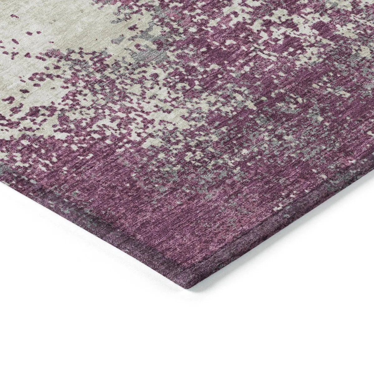 Machine Washable Indoor/ Outdoor Abstract Pixels Chantille Rug
