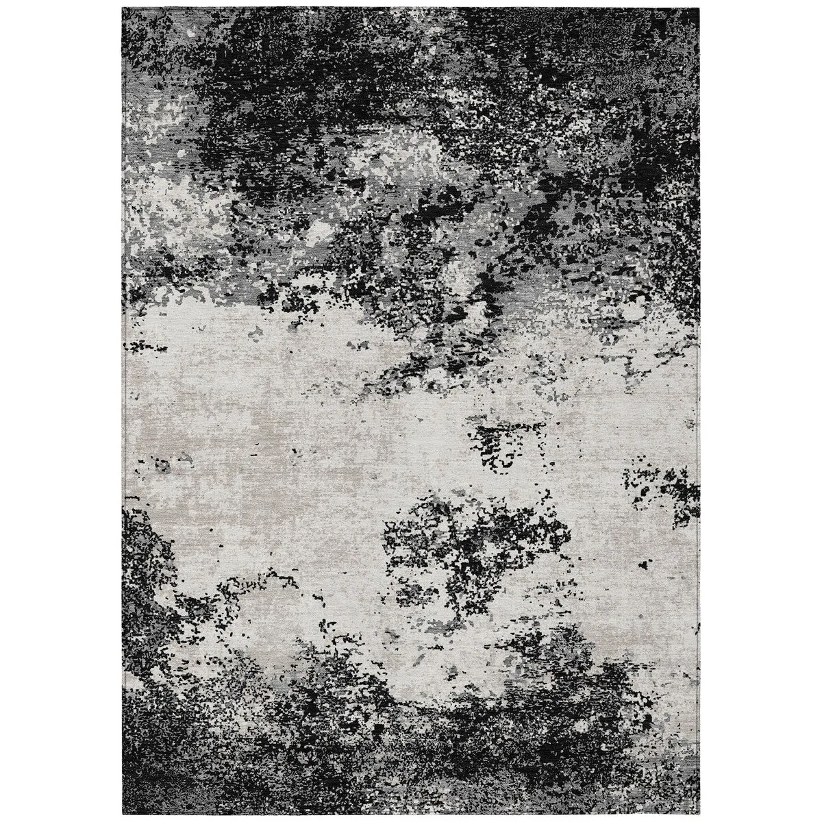 Machine Washable Indoor/ Outdoor Abstract Pixels Chantille Rug