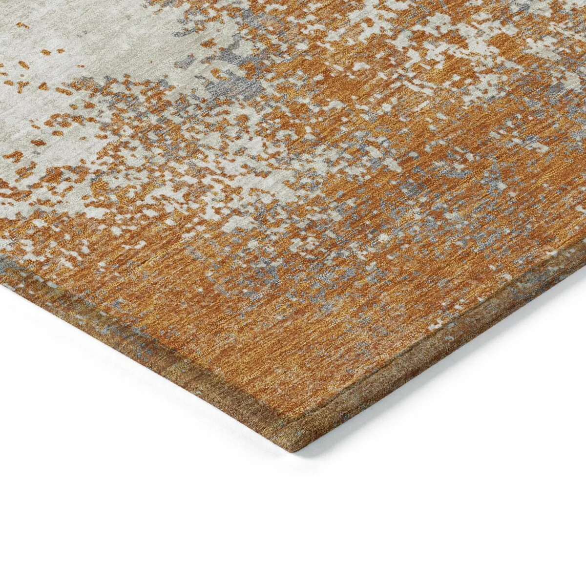 Machine Washable Indoor/ Outdoor Abstract Pixels Chantille Rug