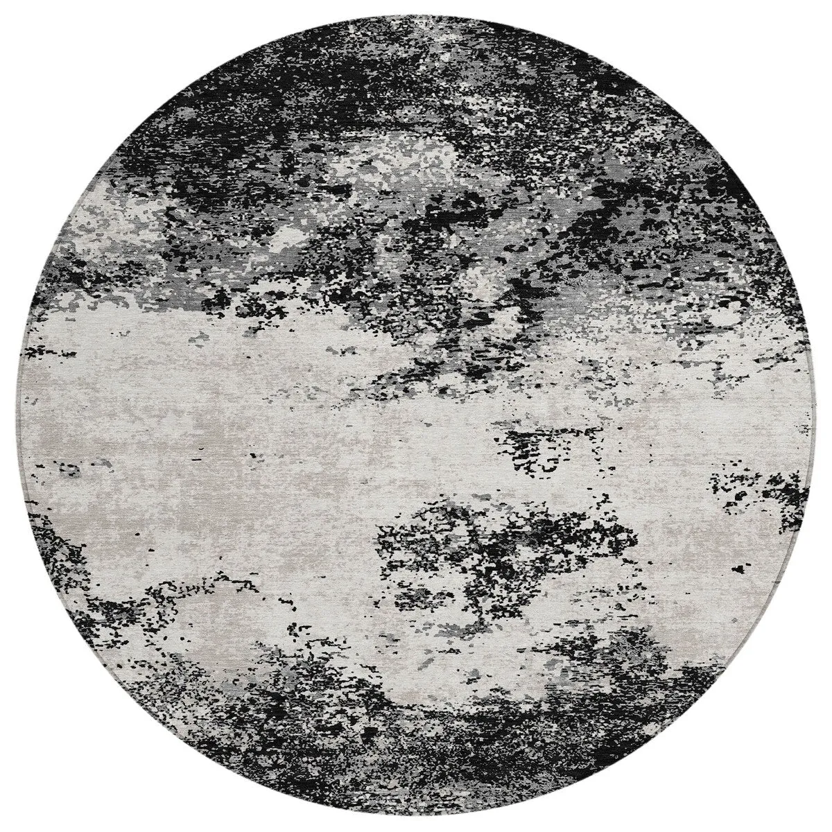 Machine Washable Indoor/ Outdoor Abstract Pixels Chantille Rug