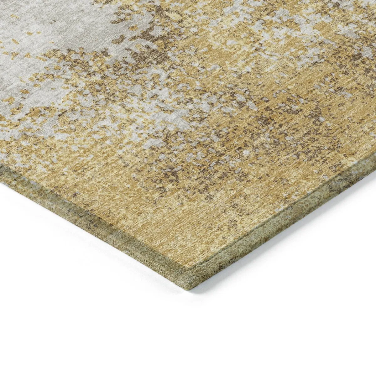 Machine Washable Indoor/ Outdoor Abstract Pixels Chantille Rug