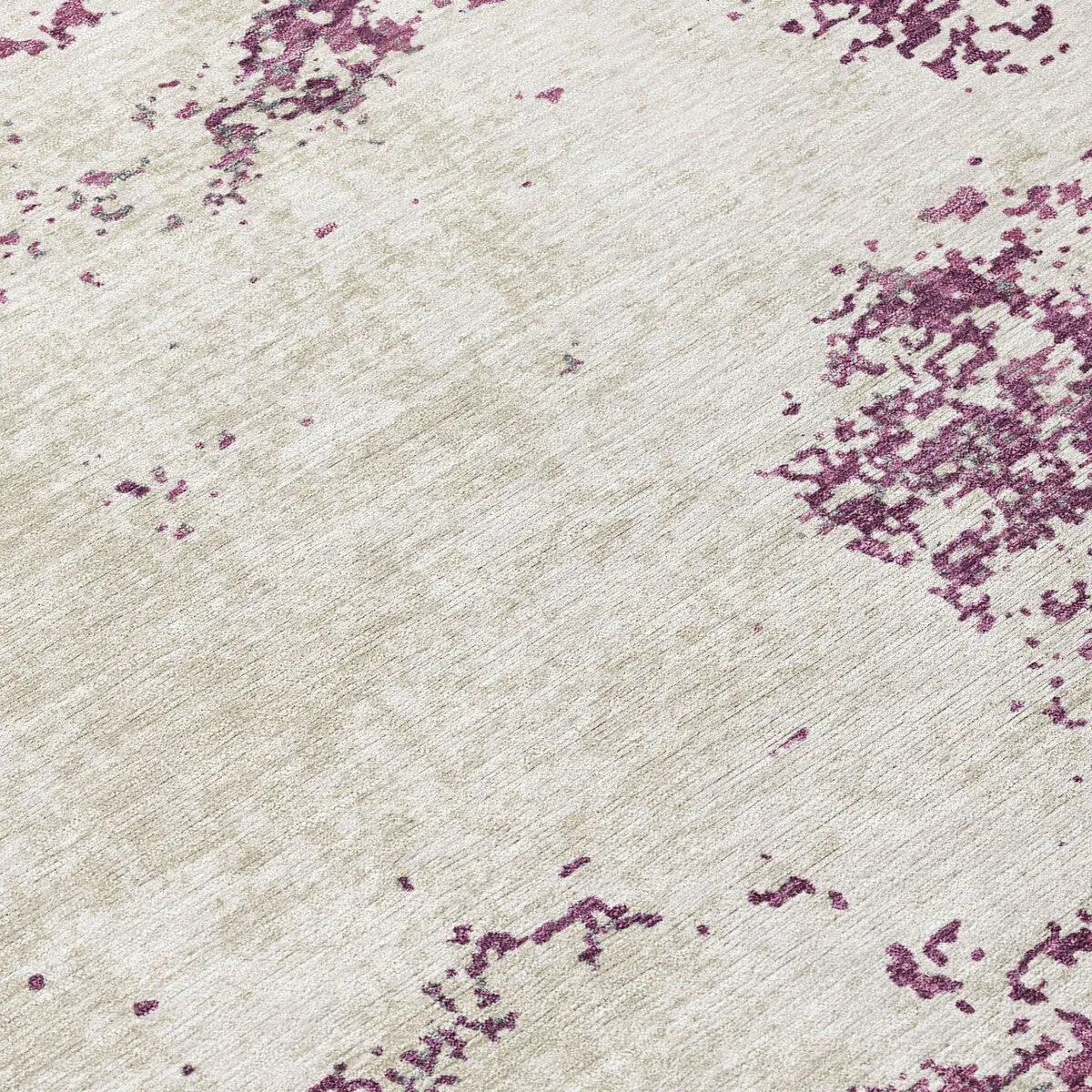 Machine Washable Indoor/ Outdoor Abstract Pixels Chantille Rug
