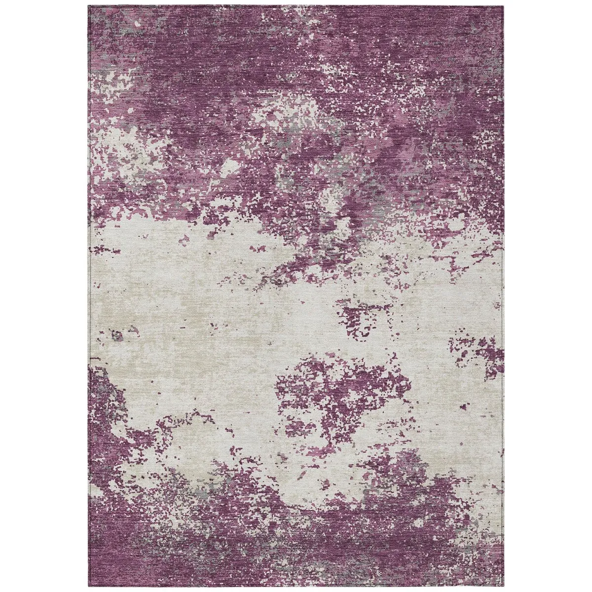 Machine Washable Indoor/ Outdoor Abstract Pixels Chantille Rug