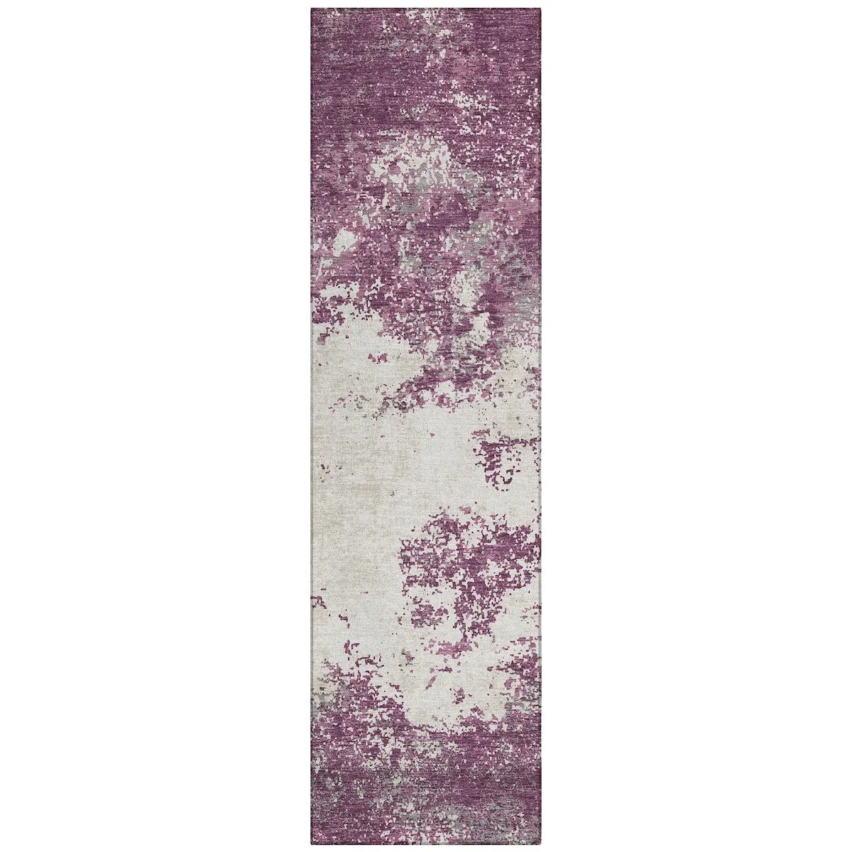 Machine Washable Indoor/ Outdoor Abstract Pixels Chantille Rug