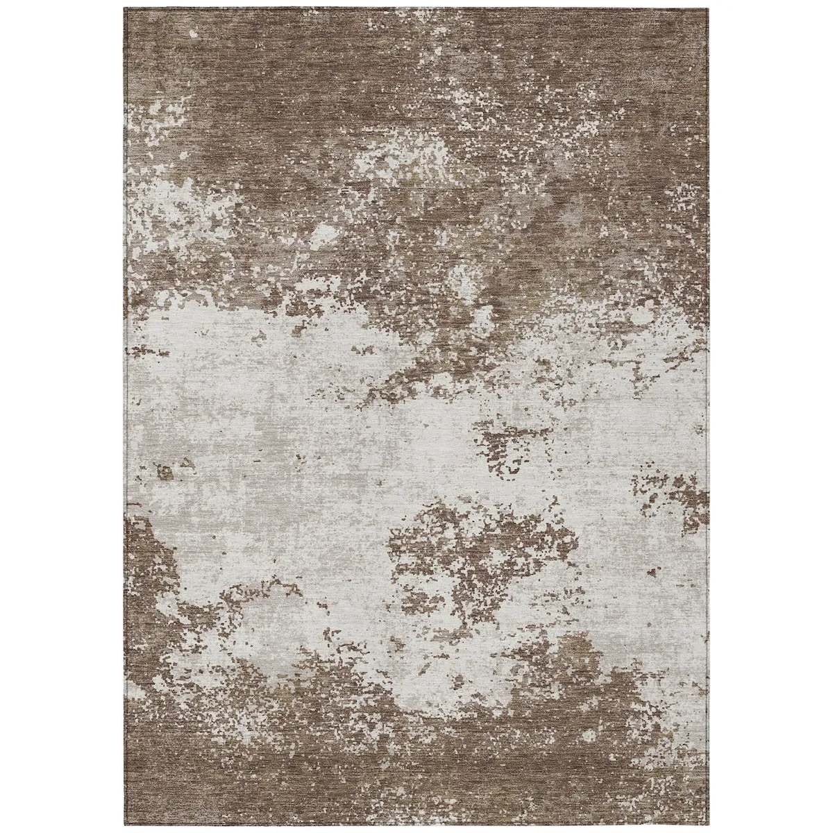 Machine Washable Indoor/ Outdoor Abstract Pixels Chantille Rug