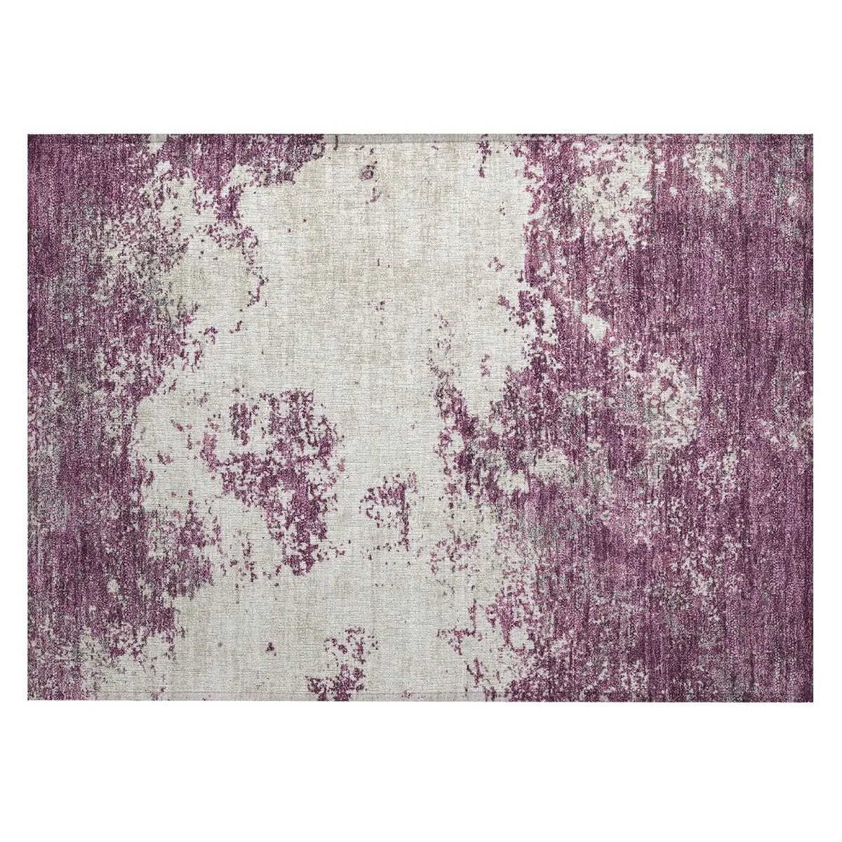 Machine Washable Indoor/ Outdoor Abstract Pixels Chantille Rug