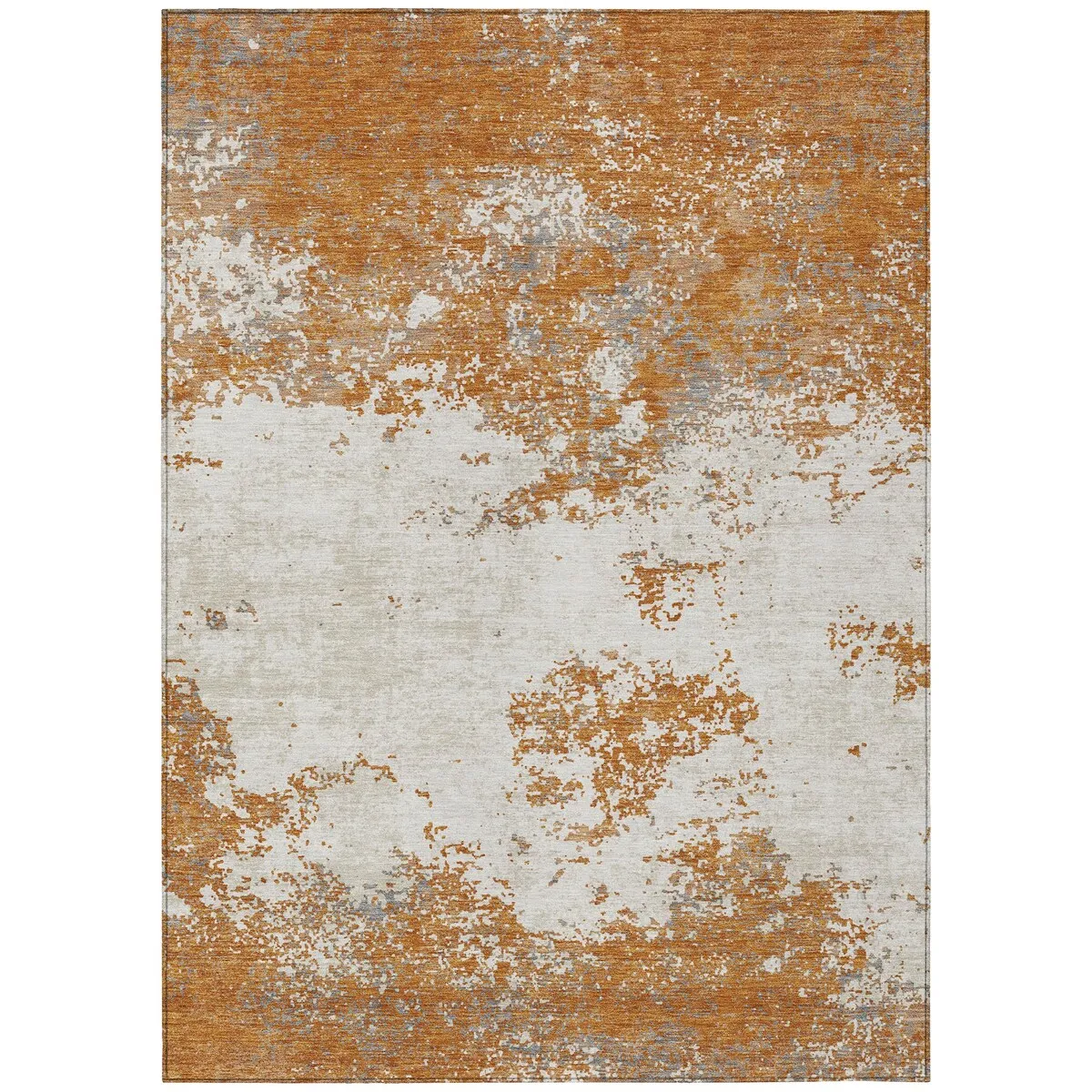 Machine Washable Indoor/ Outdoor Abstract Pixels Chantille Rug