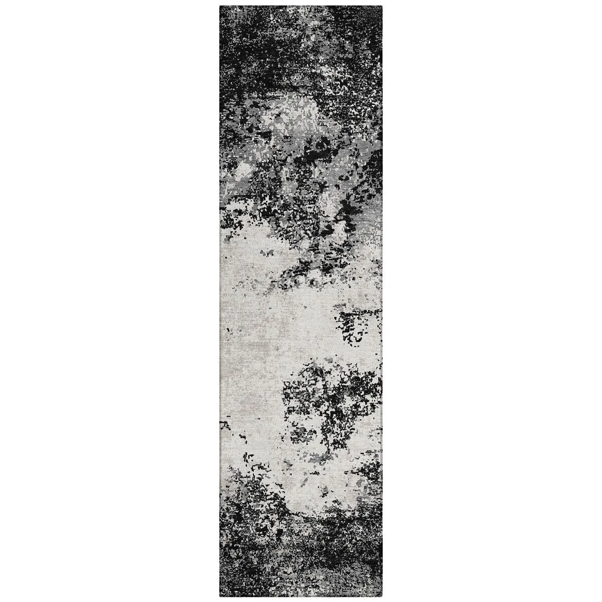 Machine Washable Indoor/ Outdoor Abstract Pixels Chantille Rug