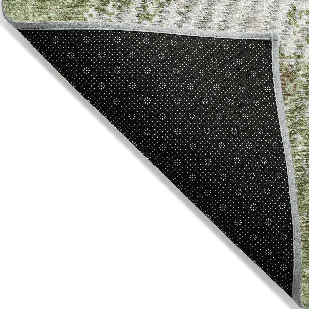 Machine Washable Indoor/ Outdoor Abstract Pixels Chantille Rug