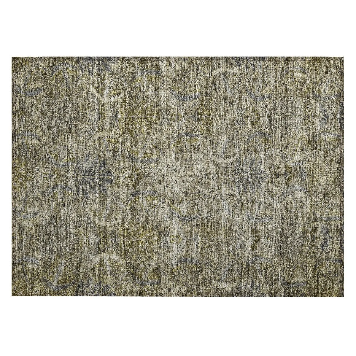 Machine Washable Indoor/ Outdoor Boho Traditional Chantille Rug