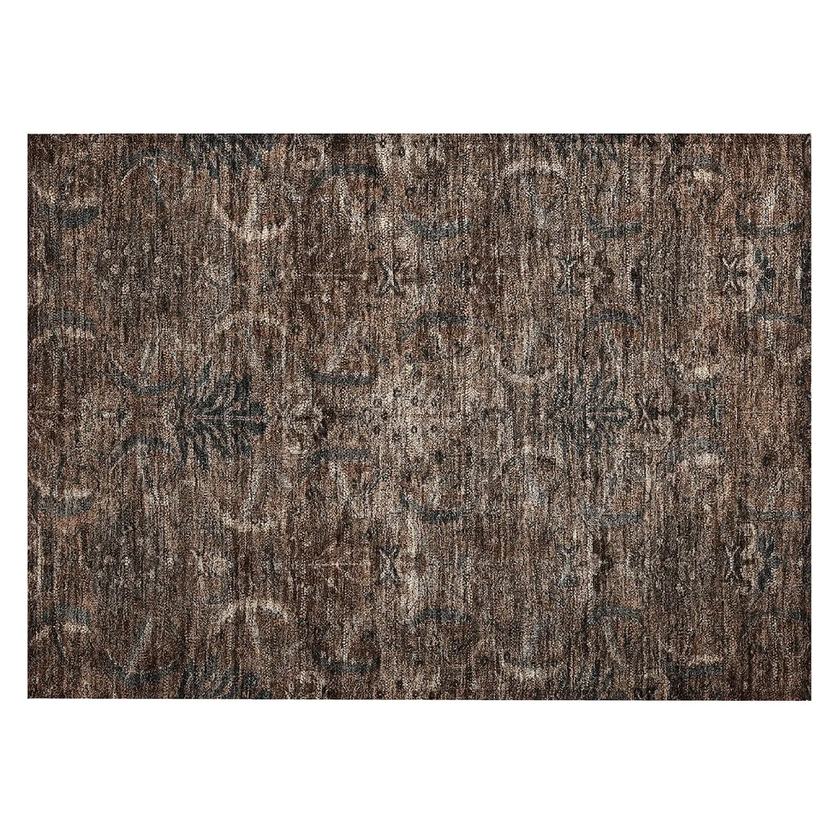 Machine Washable Indoor/ Outdoor Boho Traditional Chantille Rug