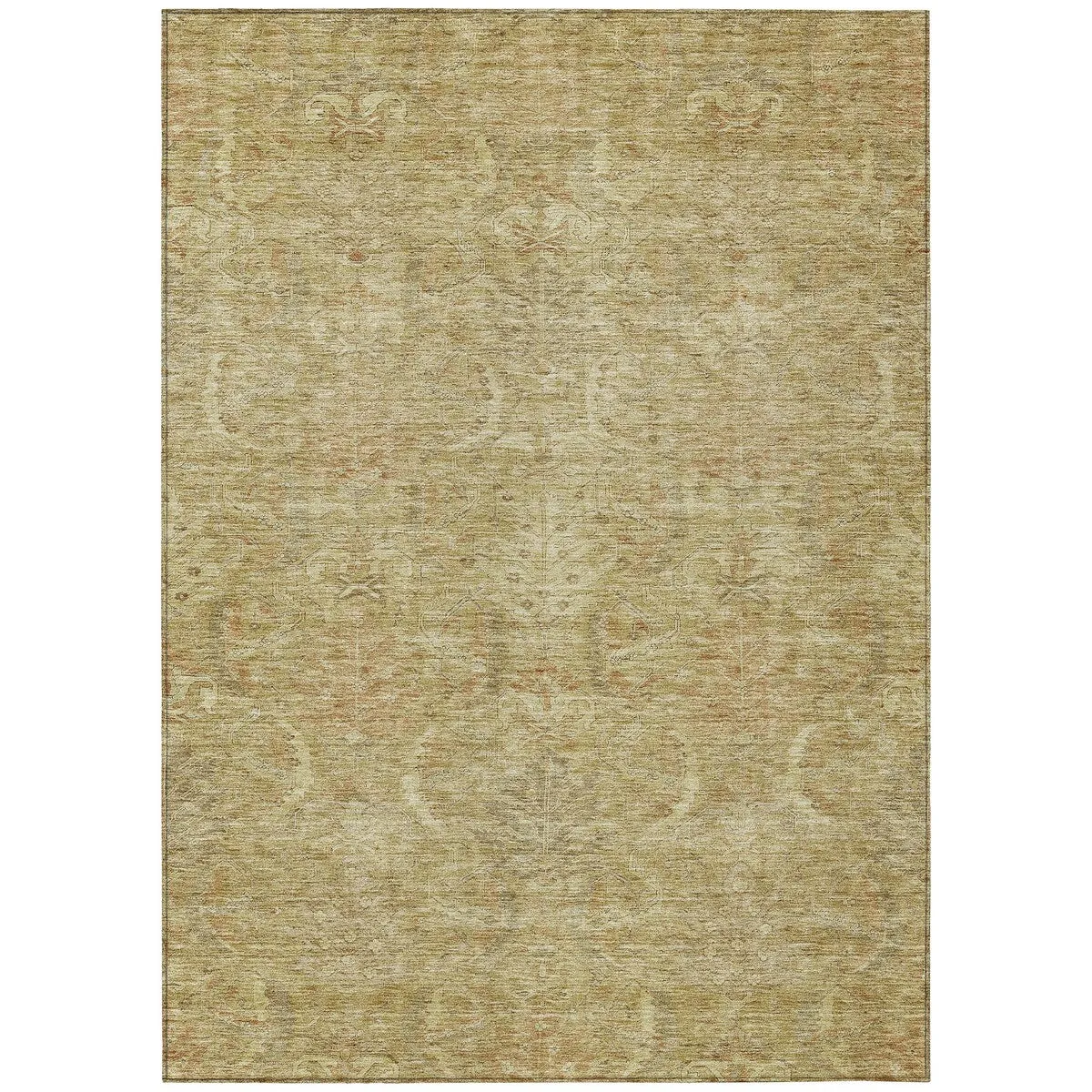 Machine Washable Indoor/ Outdoor Boho Traditional Chantille Rug