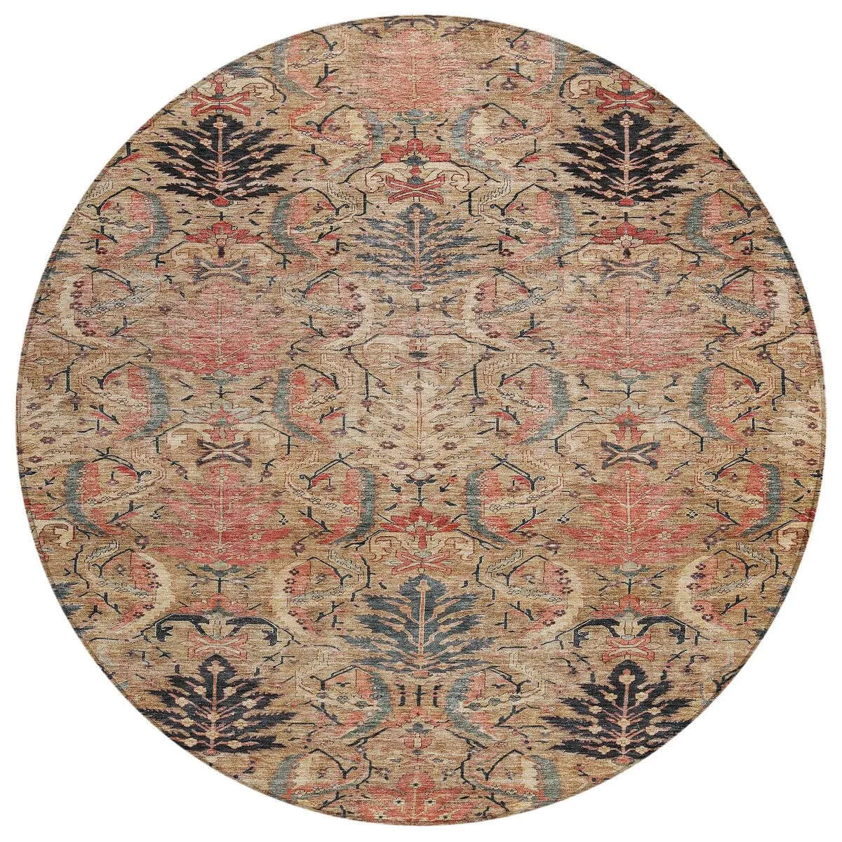 Machine Washable Indoor/ Outdoor Boho Traditional Chantille Rug