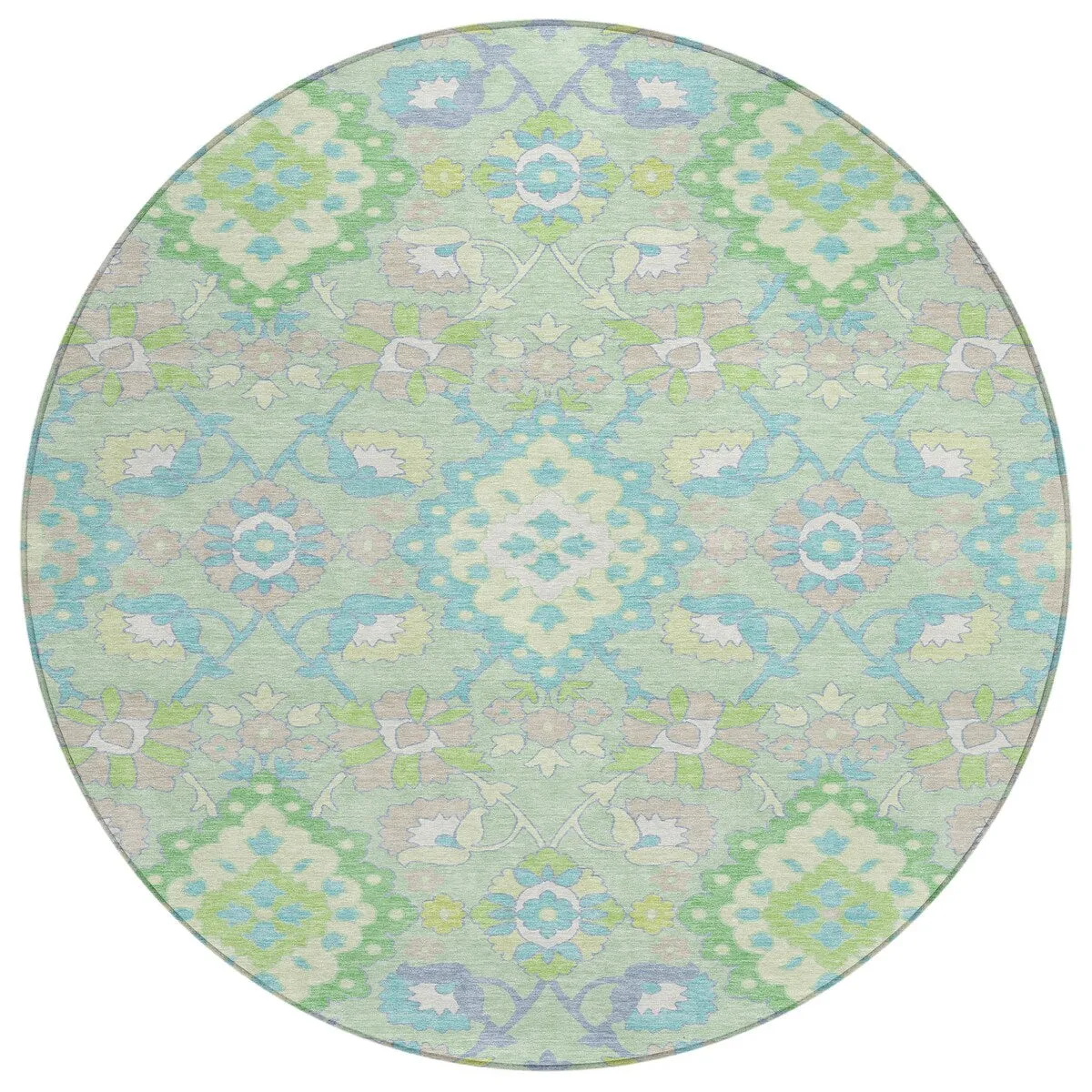 Machine Washable Indoor/ Outdoor Boho Traditional Chantille Rug