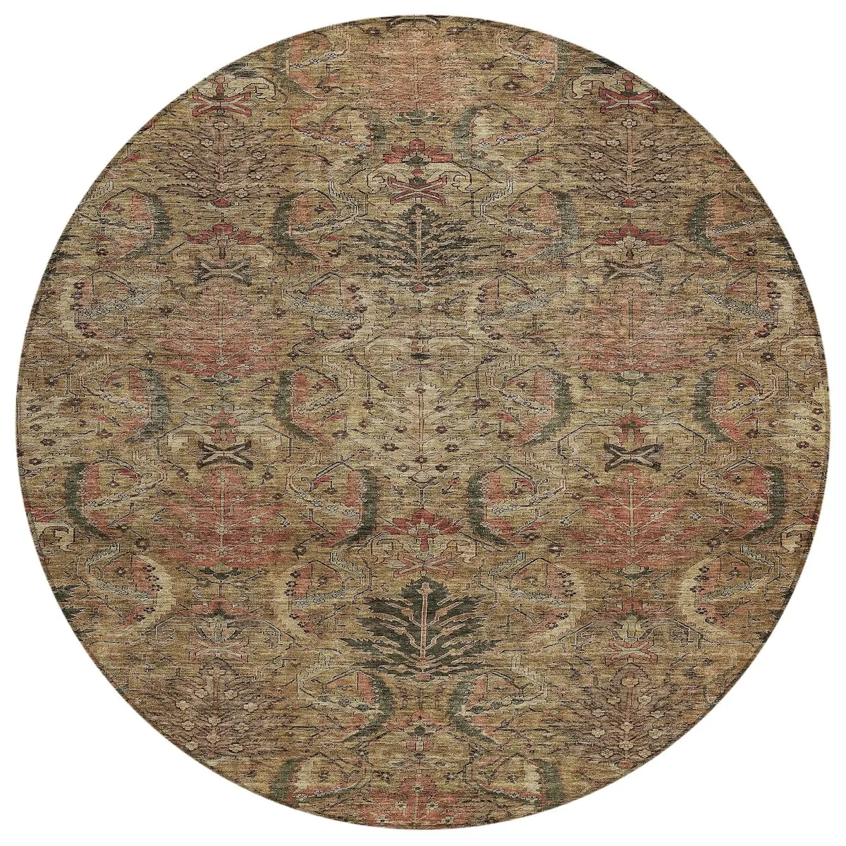 Machine Washable Indoor/ Outdoor Boho Traditional Chantille Rug