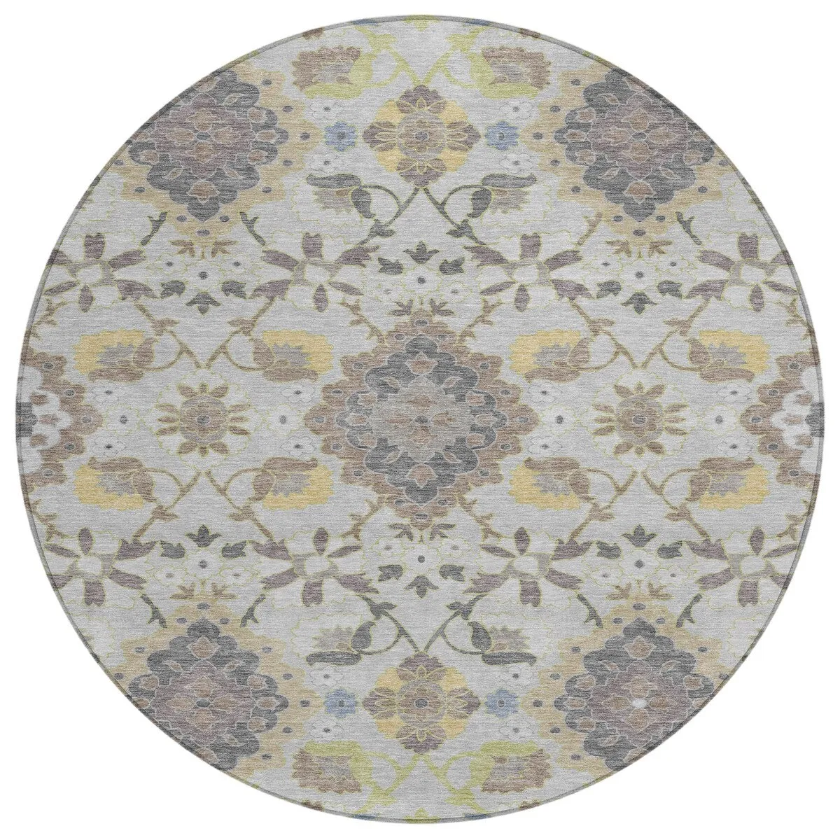 Machine Washable Indoor/ Outdoor Boho Traditional Chantille Rug
