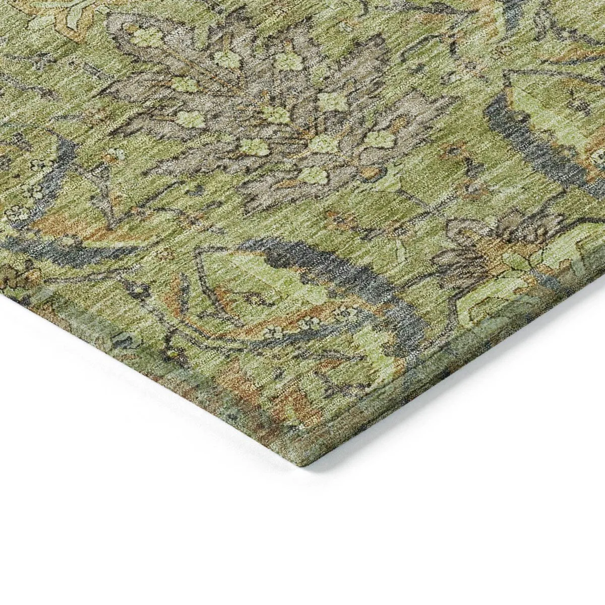 Machine Washable Indoor/ Outdoor Boho Traditional Chantille Rug