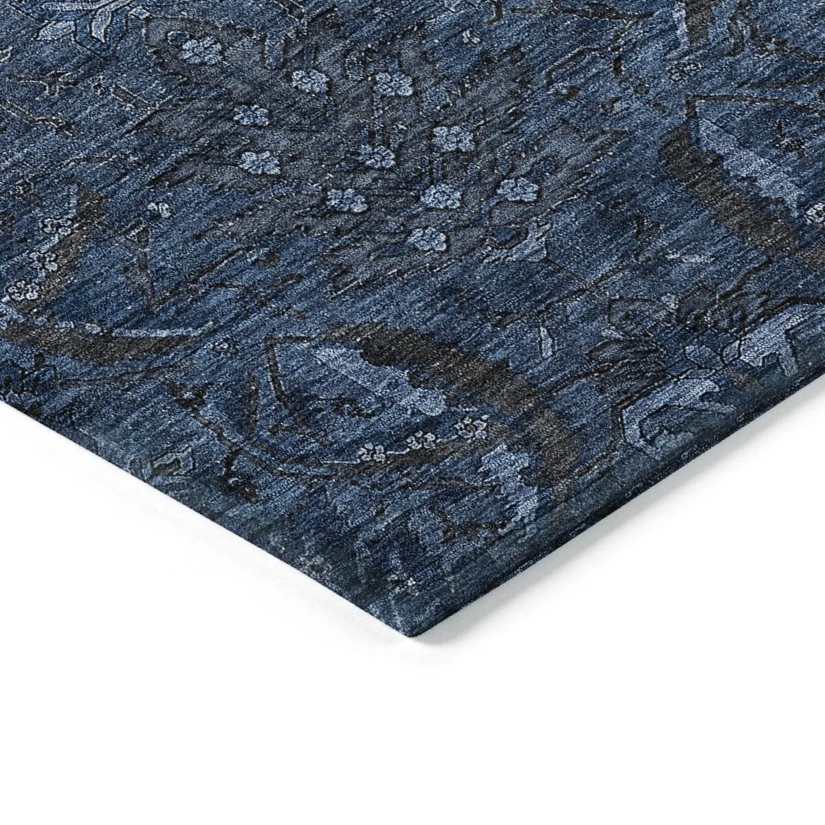 Machine Washable Indoor/ Outdoor Boho Traditional Chantille Rug