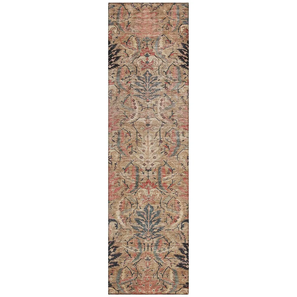 Machine Washable Indoor/ Outdoor Boho Traditional Chantille Rug