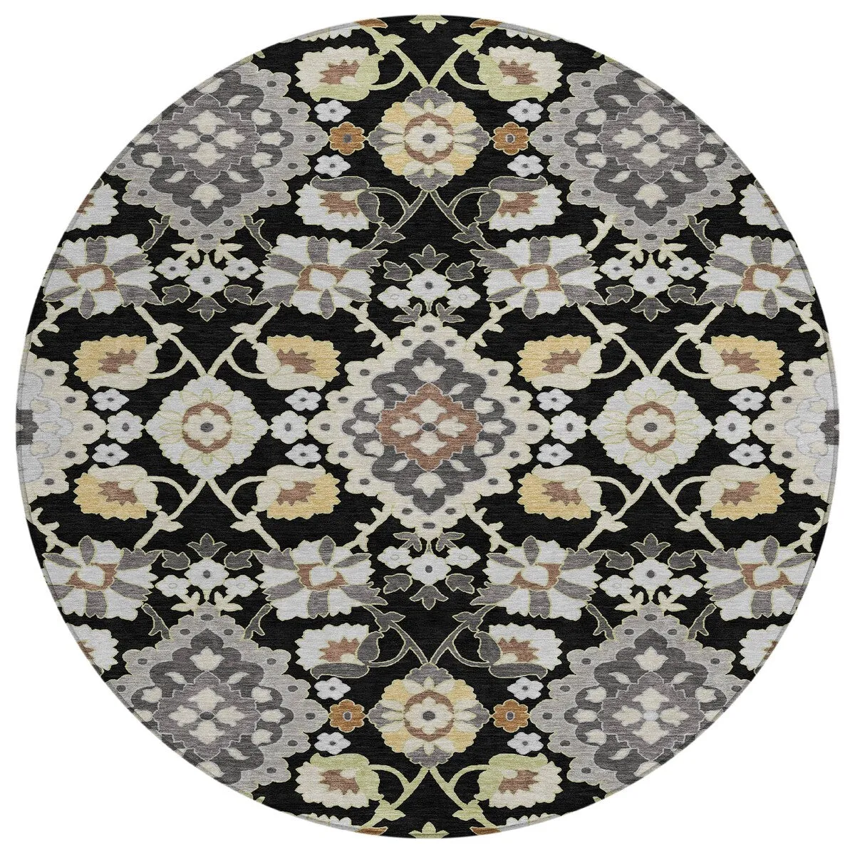 Machine Washable Indoor/ Outdoor Boho Traditional Chantille Rug
