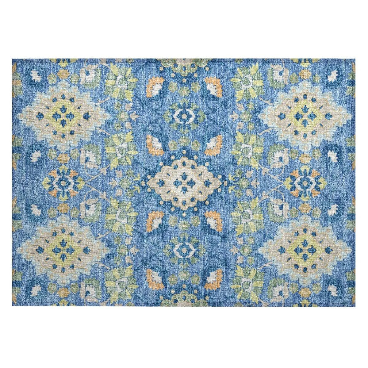 Machine Washable Indoor/ Outdoor Boho Traditional Chantille Rug