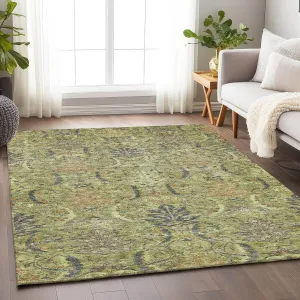 Machine Washable Indoor/ Outdoor Boho Traditional Chantille Rug