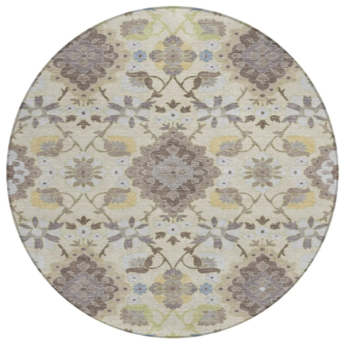 Machine Washable Indoor/ Outdoor Boho Traditional Chantille Rug