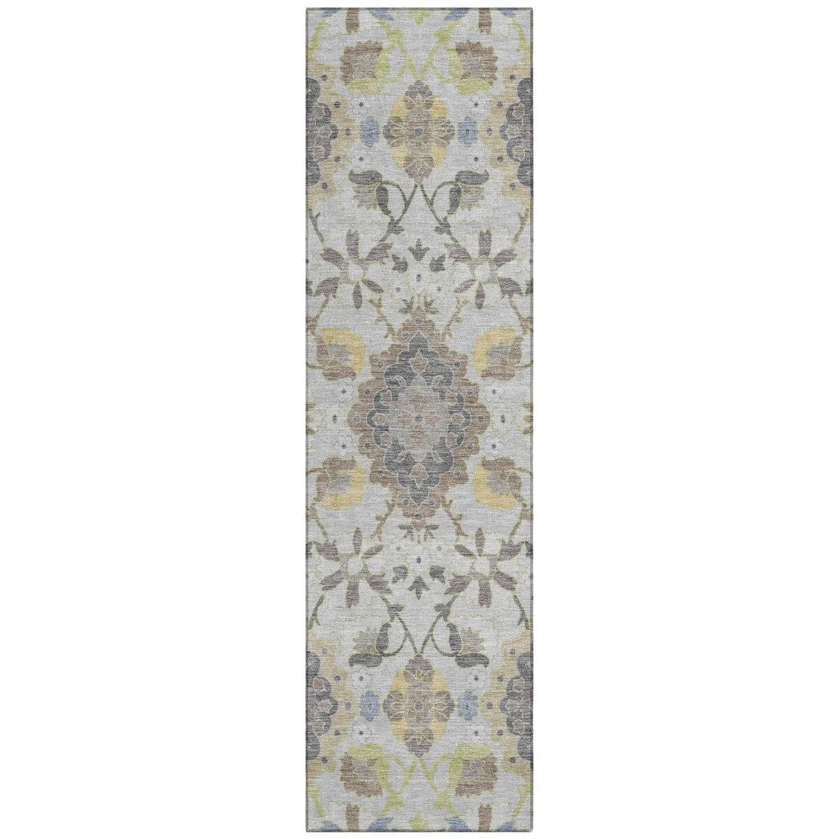 Machine Washable Indoor/ Outdoor Boho Traditional Chantille Rug
