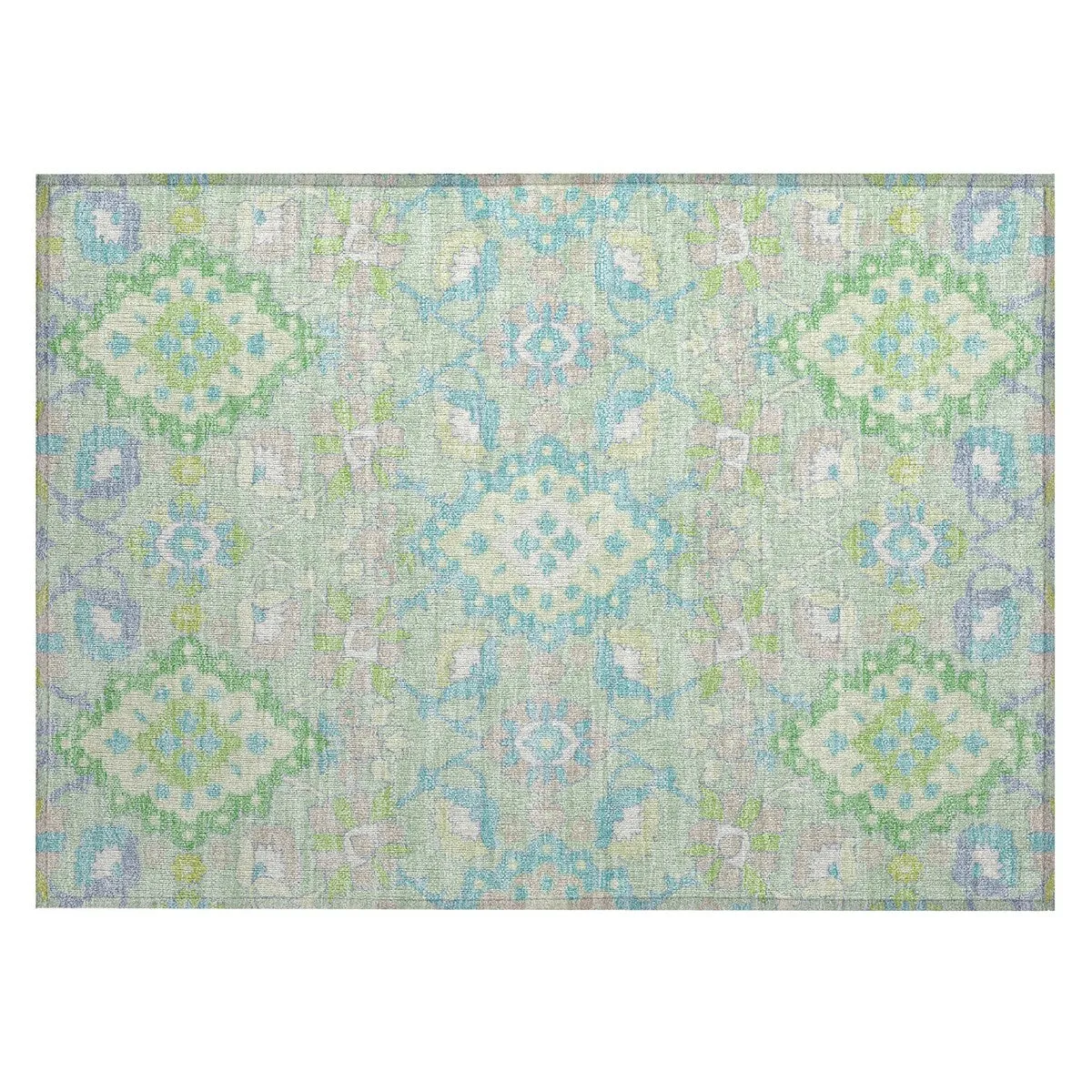 Machine Washable Indoor/ Outdoor Boho Traditional Chantille Rug