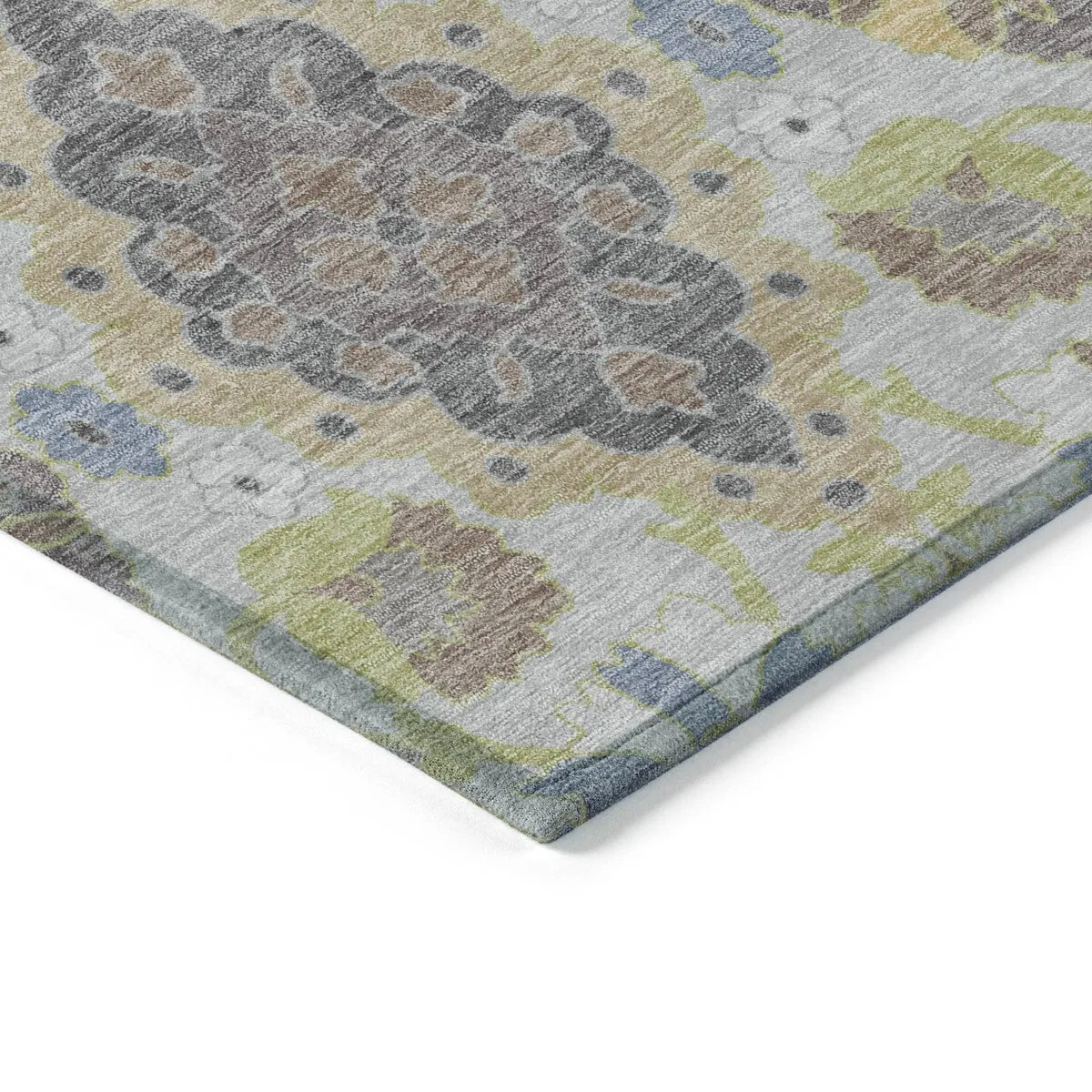 Machine Washable Indoor/ Outdoor Boho Traditional Chantille Rug