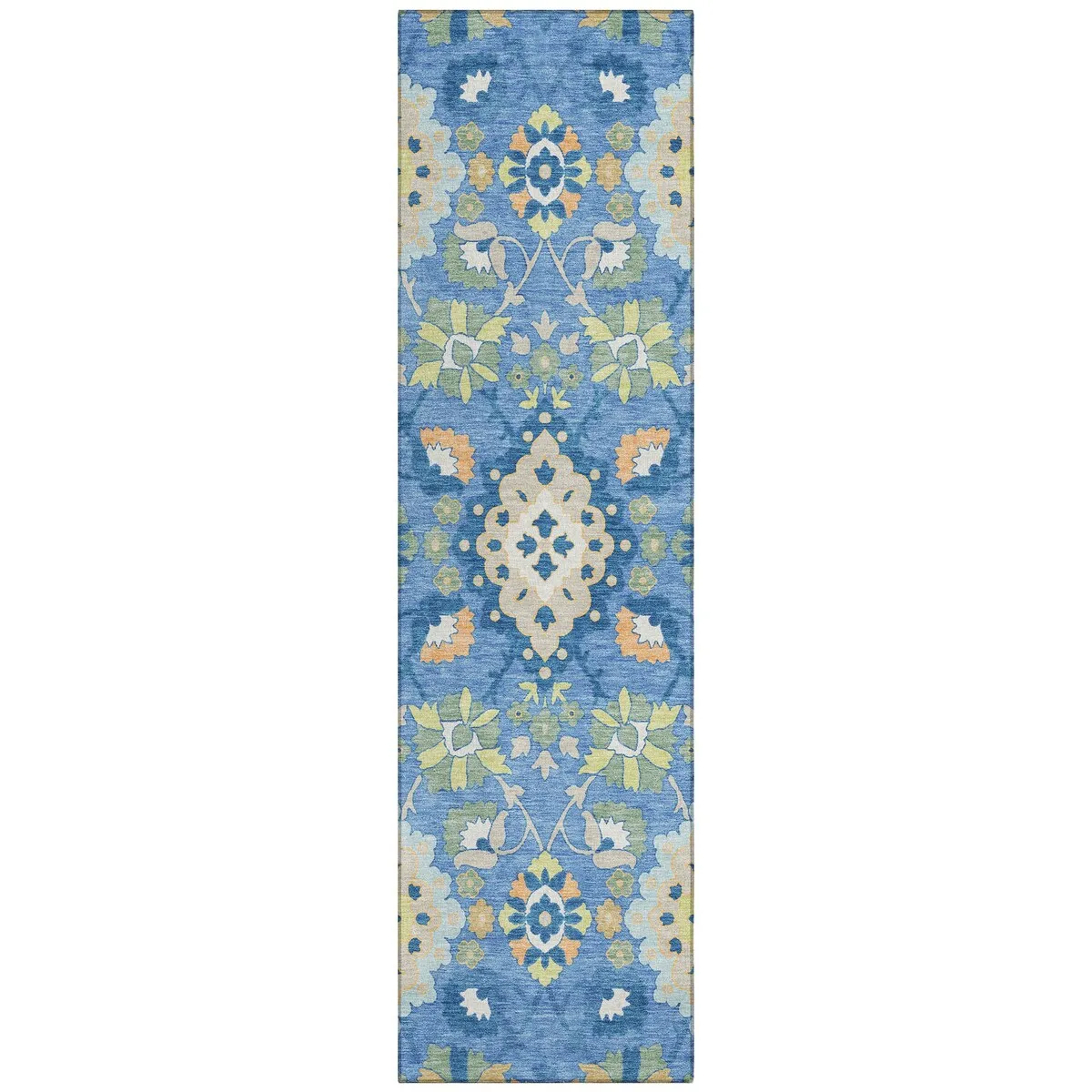 Machine Washable Indoor/ Outdoor Boho Traditional Chantille Rug