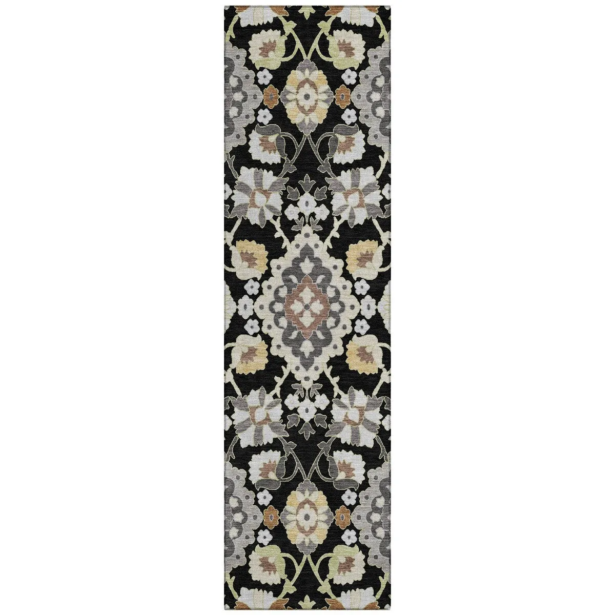 Machine Washable Indoor/ Outdoor Boho Traditional Chantille Rug