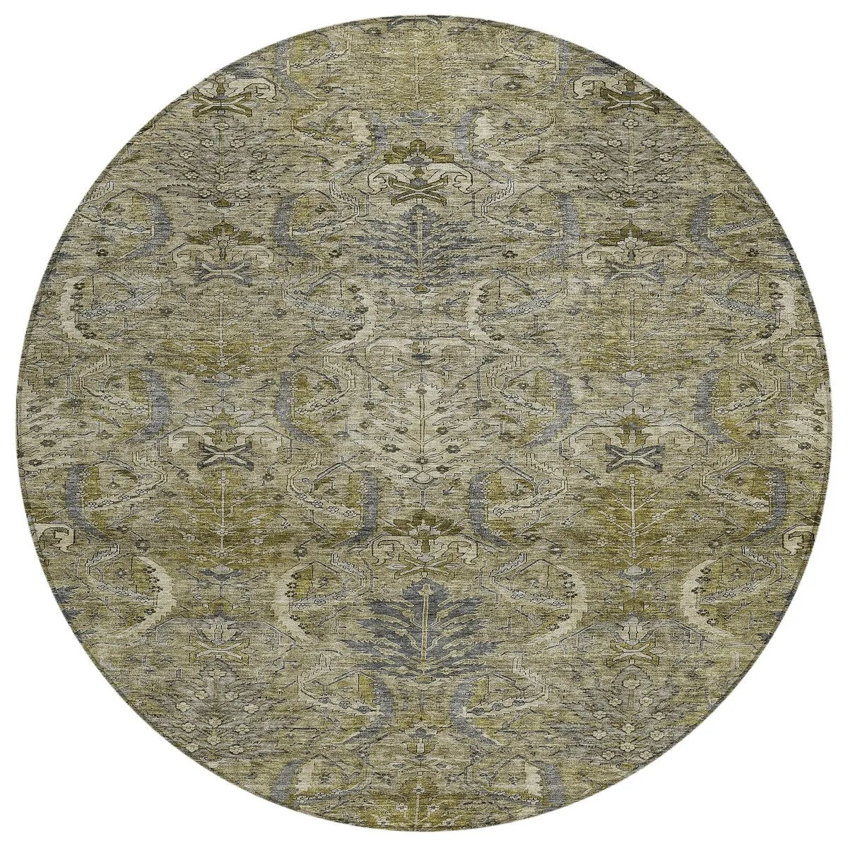 Machine Washable Indoor/ Outdoor Boho Traditional Chantille Rug