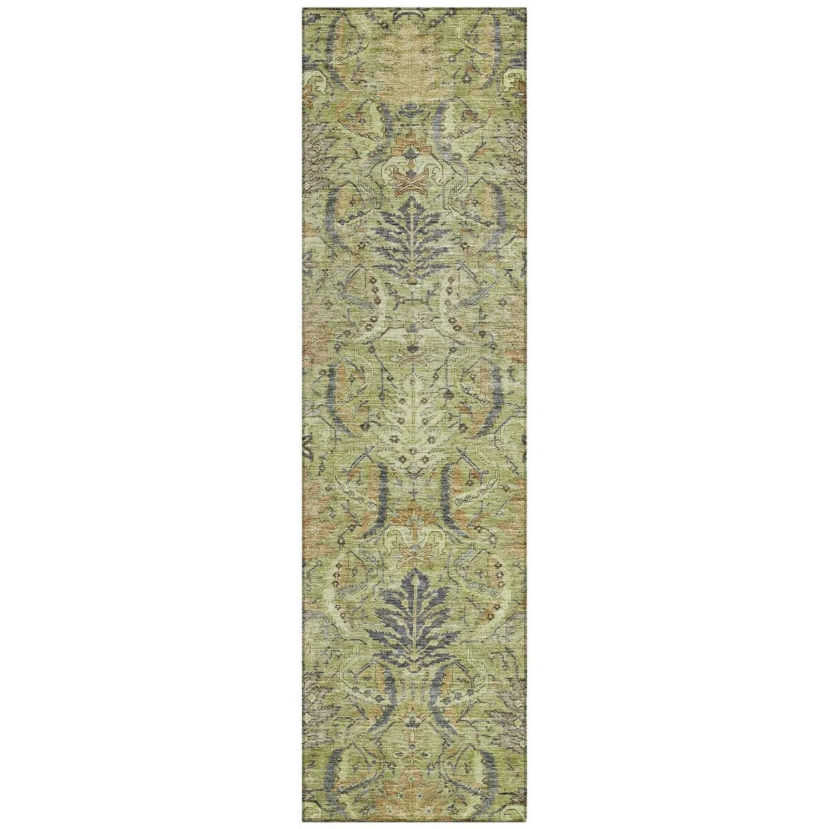Machine Washable Indoor/ Outdoor Boho Traditional Chantille Rug