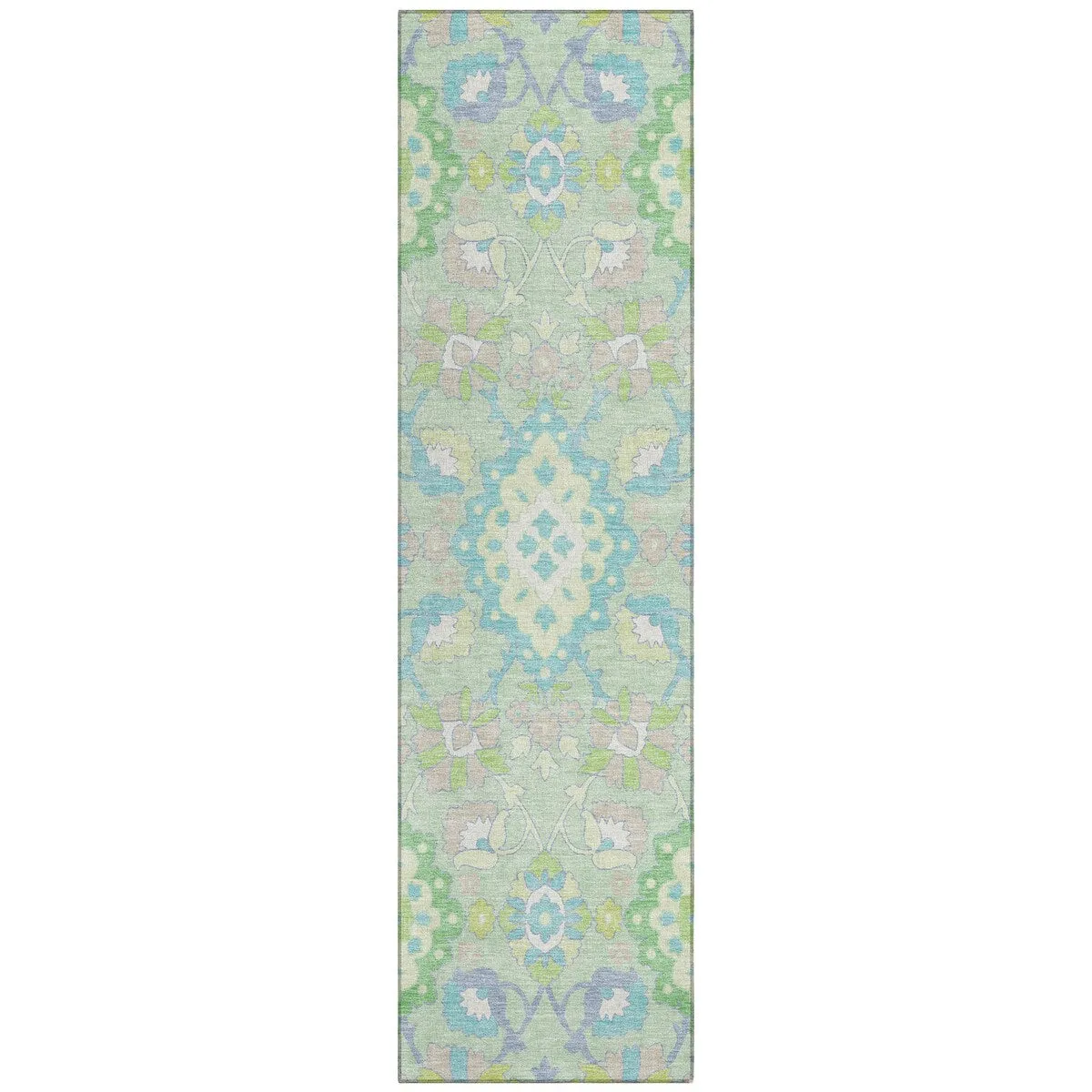 Machine Washable Indoor/ Outdoor Boho Traditional Chantille Rug