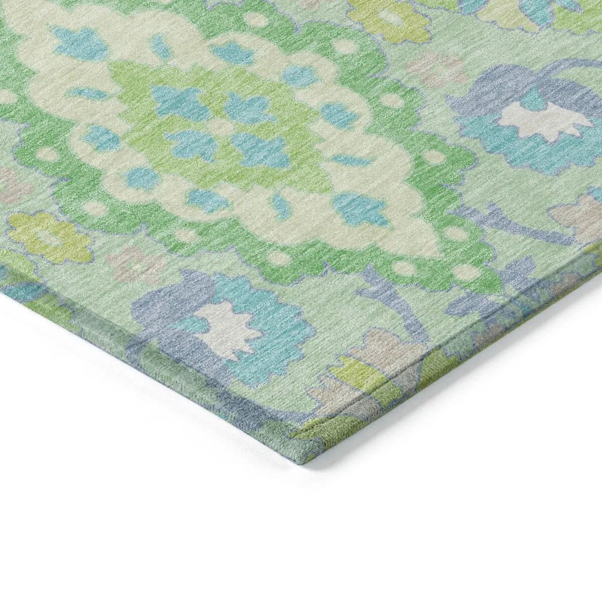 Machine Washable Indoor/ Outdoor Boho Traditional Chantille Rug