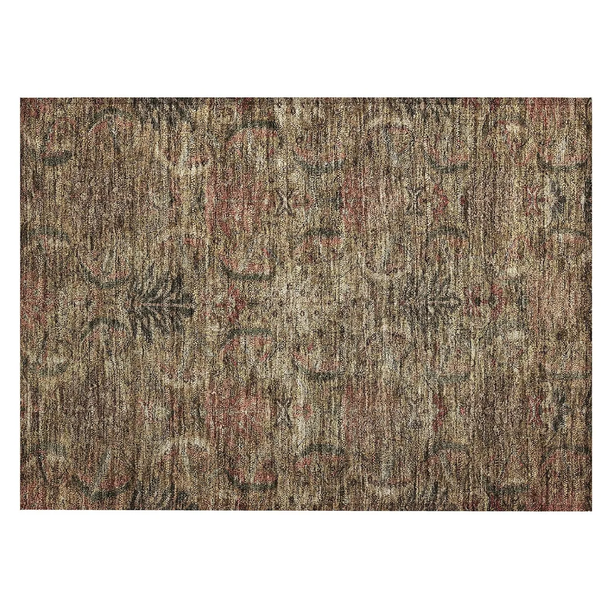 Machine Washable Indoor/ Outdoor Boho Traditional Chantille Rug