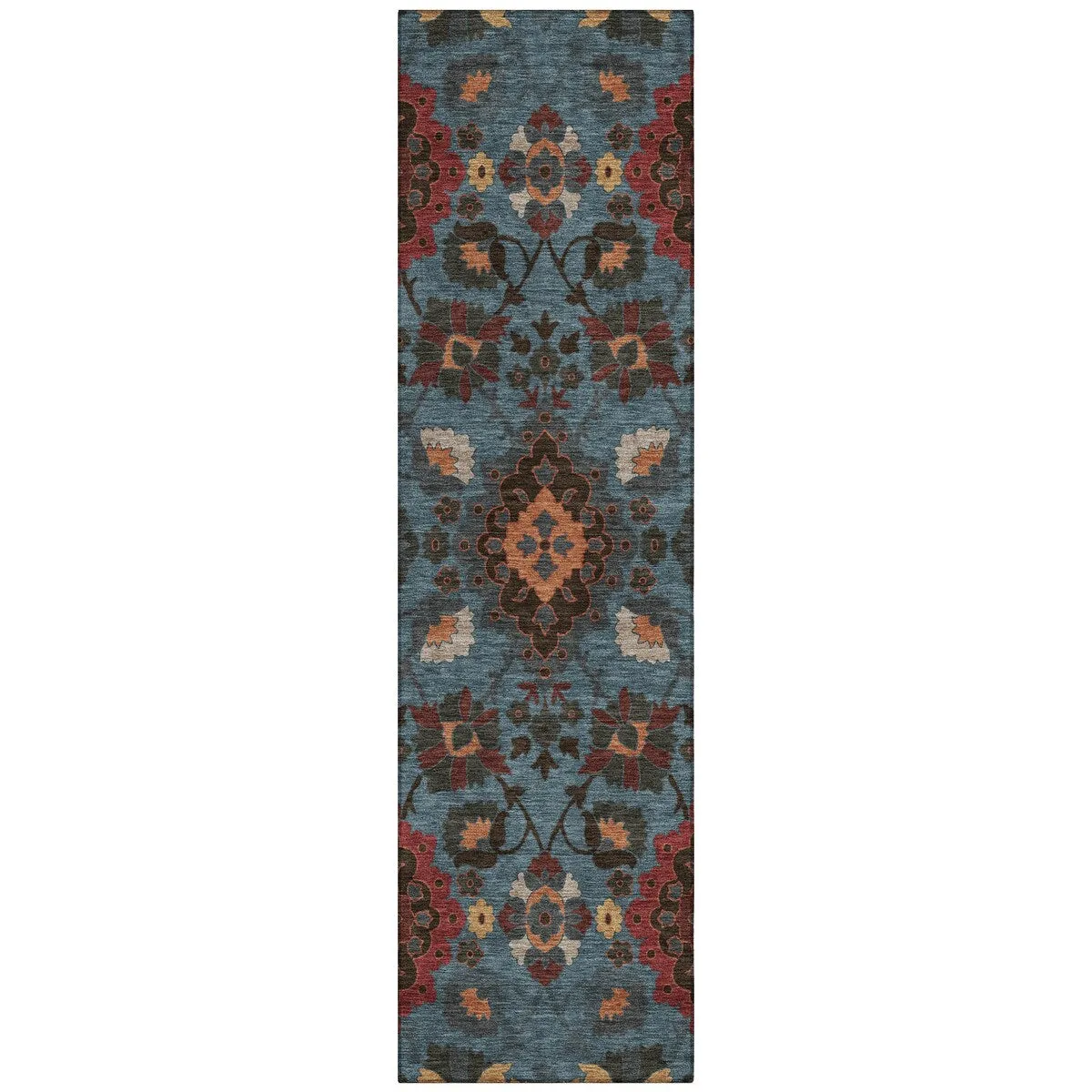 Machine Washable Indoor/ Outdoor Boho Traditional Chantille Rug