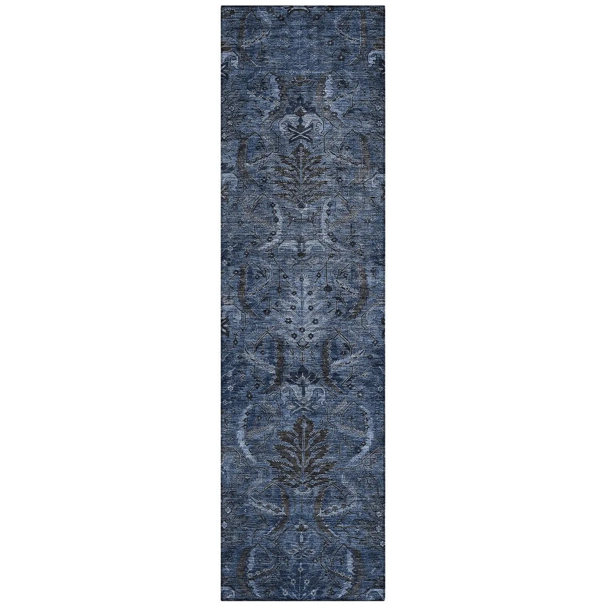 Machine Washable Indoor/ Outdoor Boho Traditional Chantille Rug