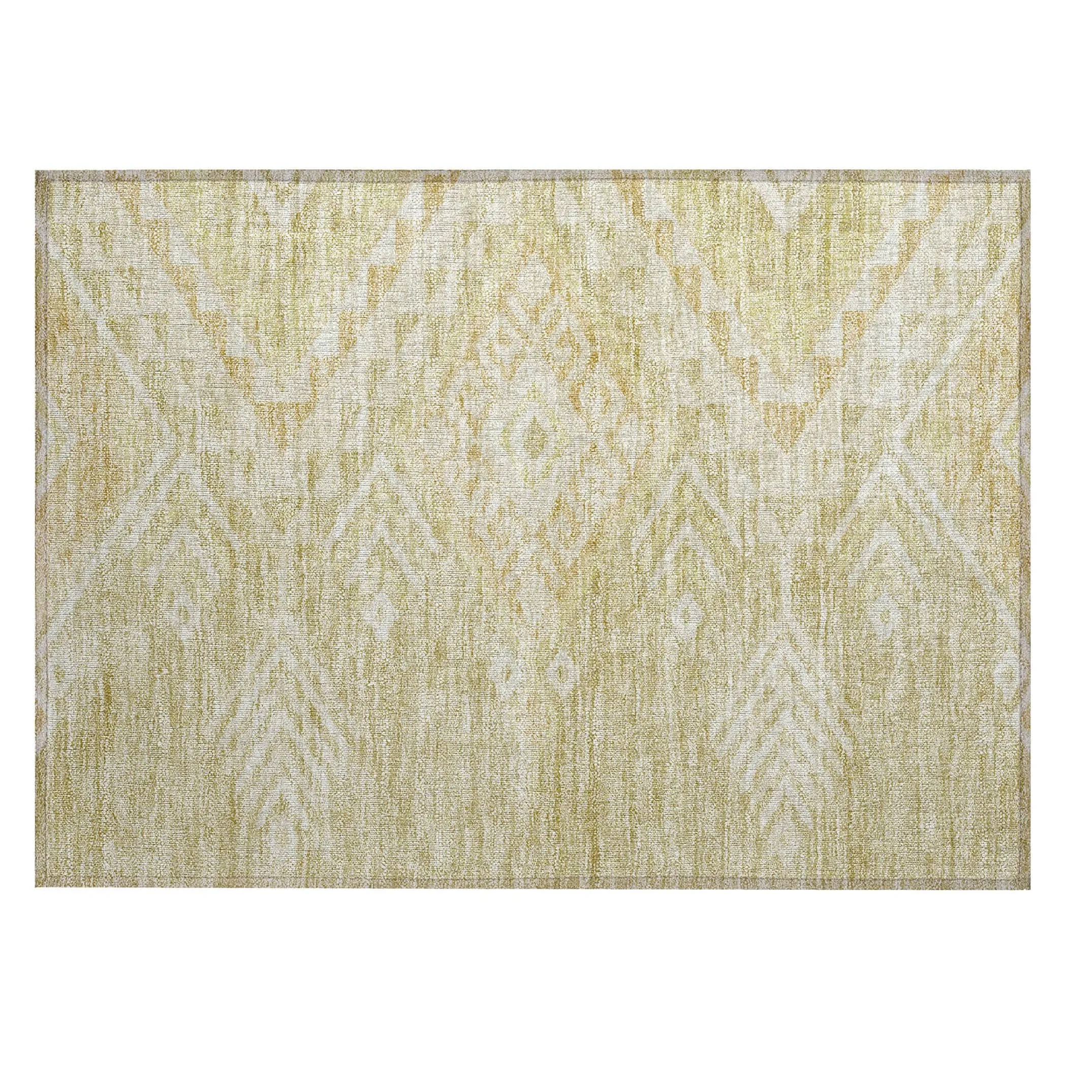Machine Washable Indoor/ Outdoor Boho Tribal Chantille Rug