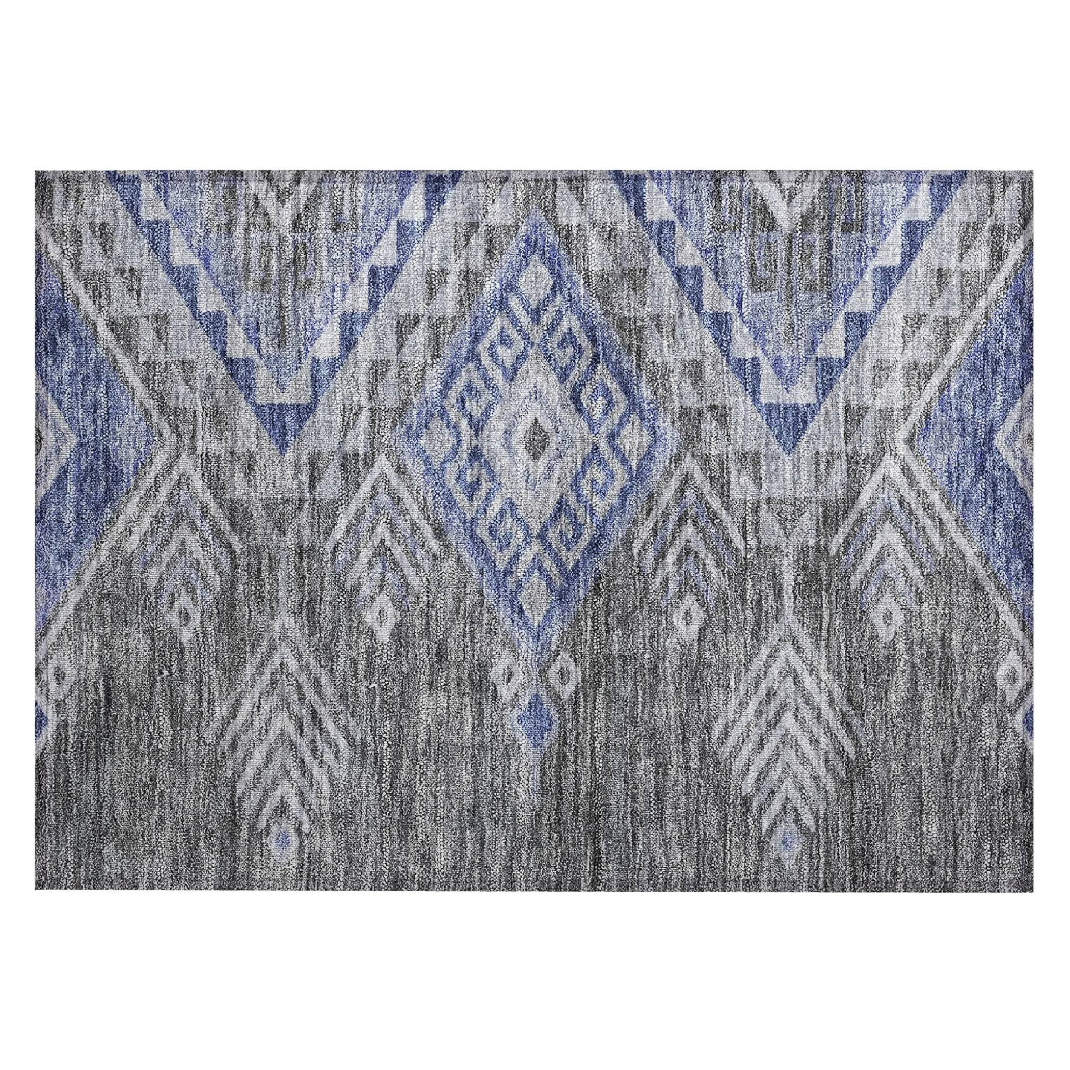 Machine Washable Indoor/ Outdoor Boho Tribal Chantille Rug