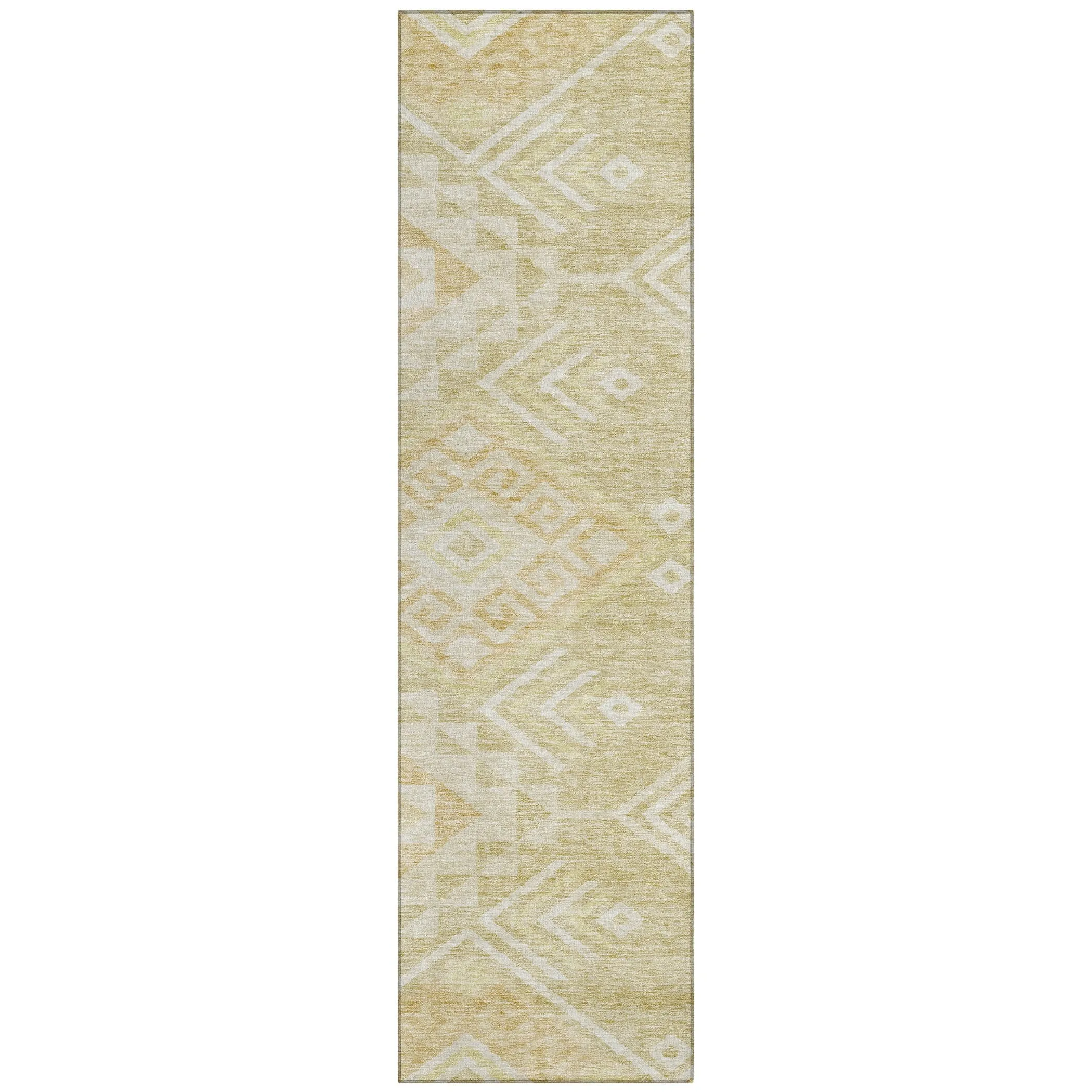 Machine Washable Indoor/ Outdoor Boho Tribal Chantille Rug