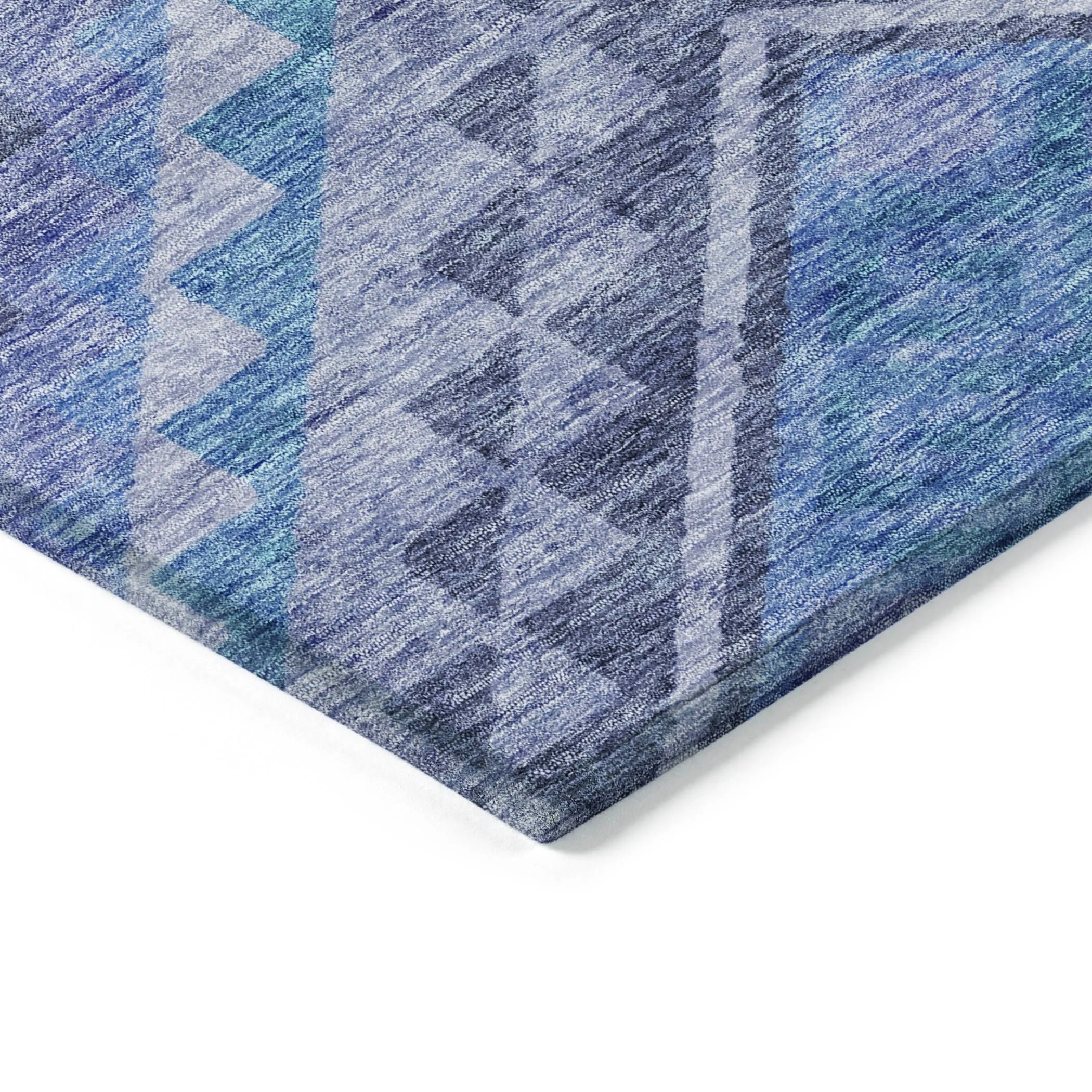 Machine Washable Indoor/ Outdoor Boho Tribal Chantille Rug