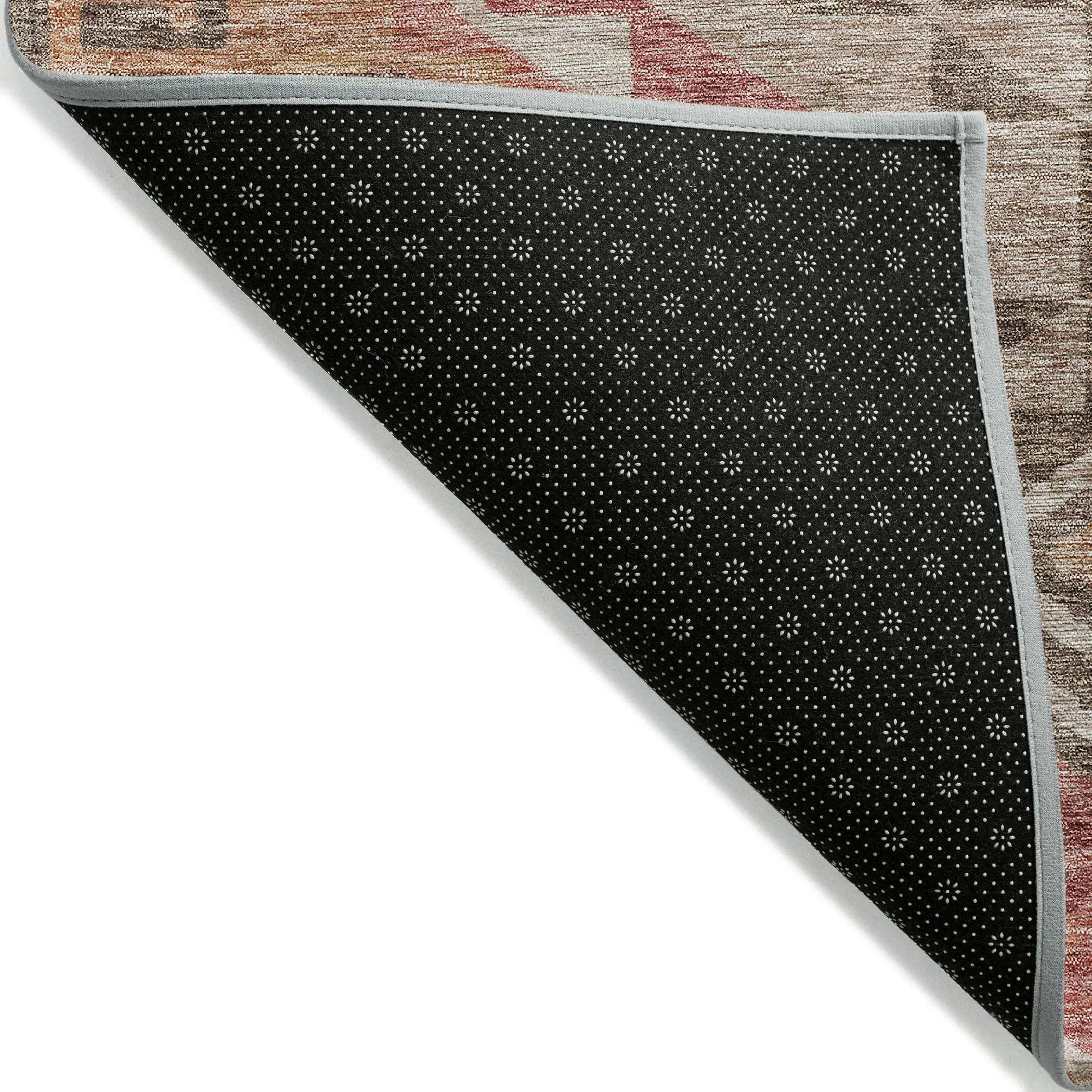 Machine Washable Indoor/ Outdoor Boho Tribal Chantille Rug