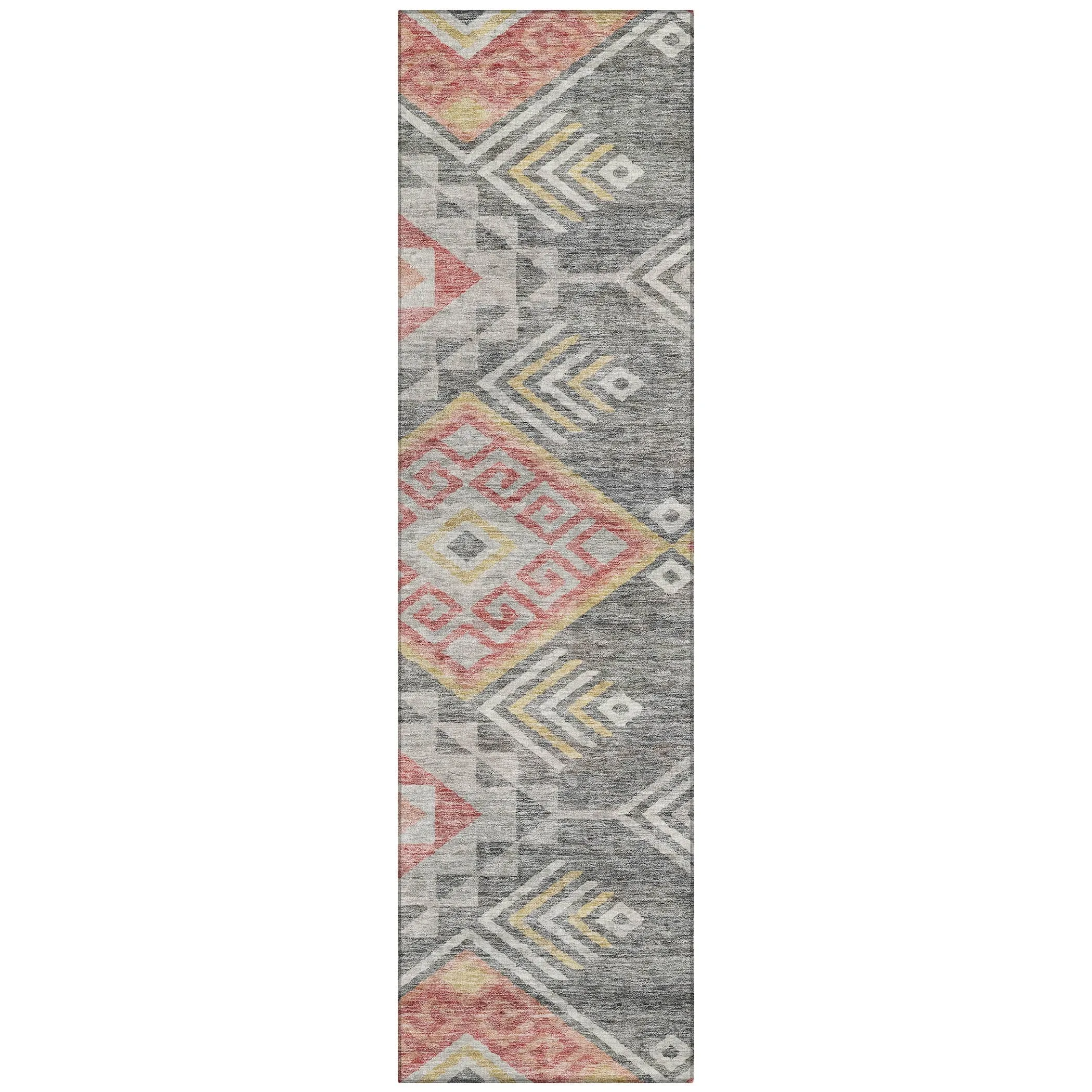 Machine Washable Indoor/ Outdoor Boho Tribal Chantille Rug