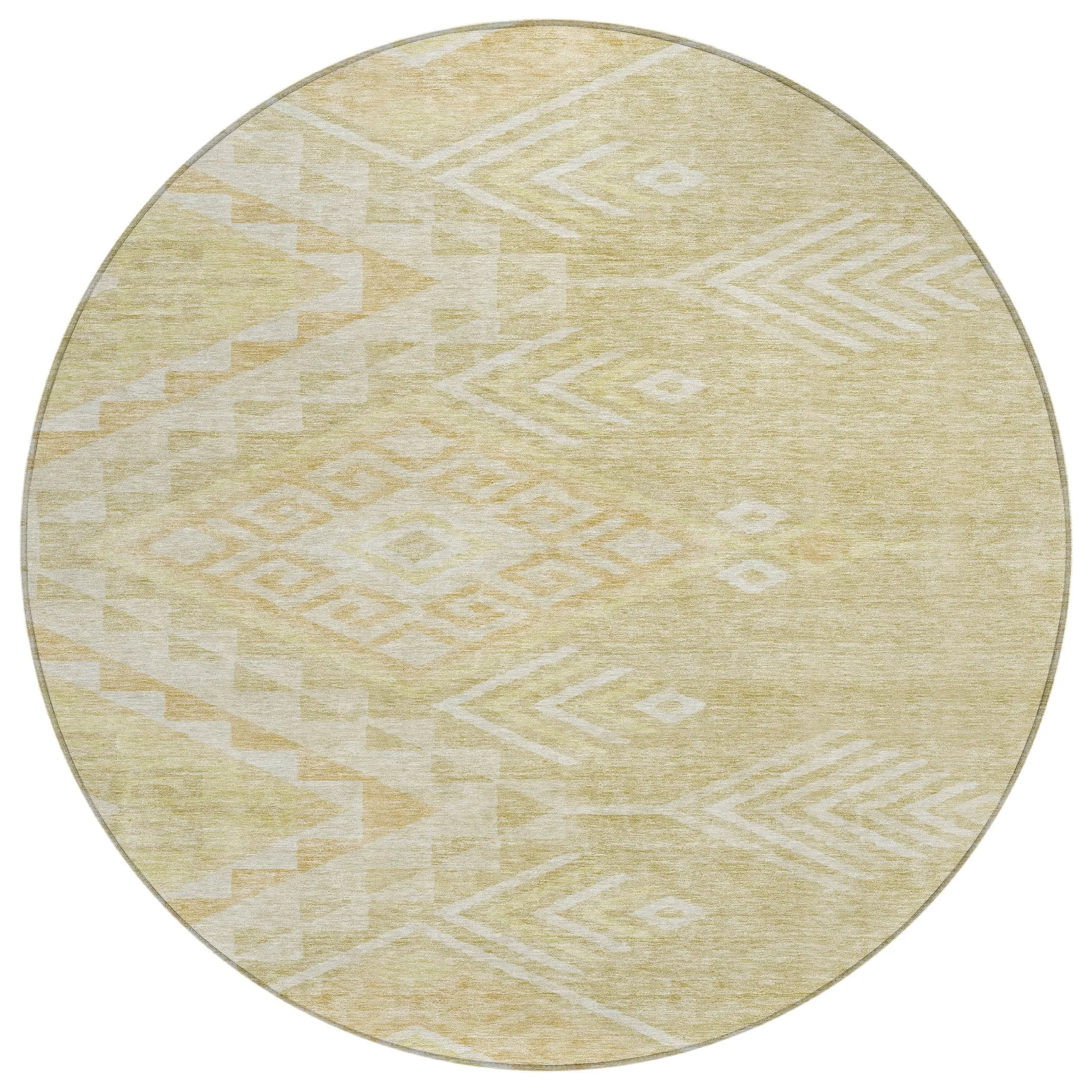 Machine Washable Indoor/ Outdoor Boho Tribal Chantille Rug