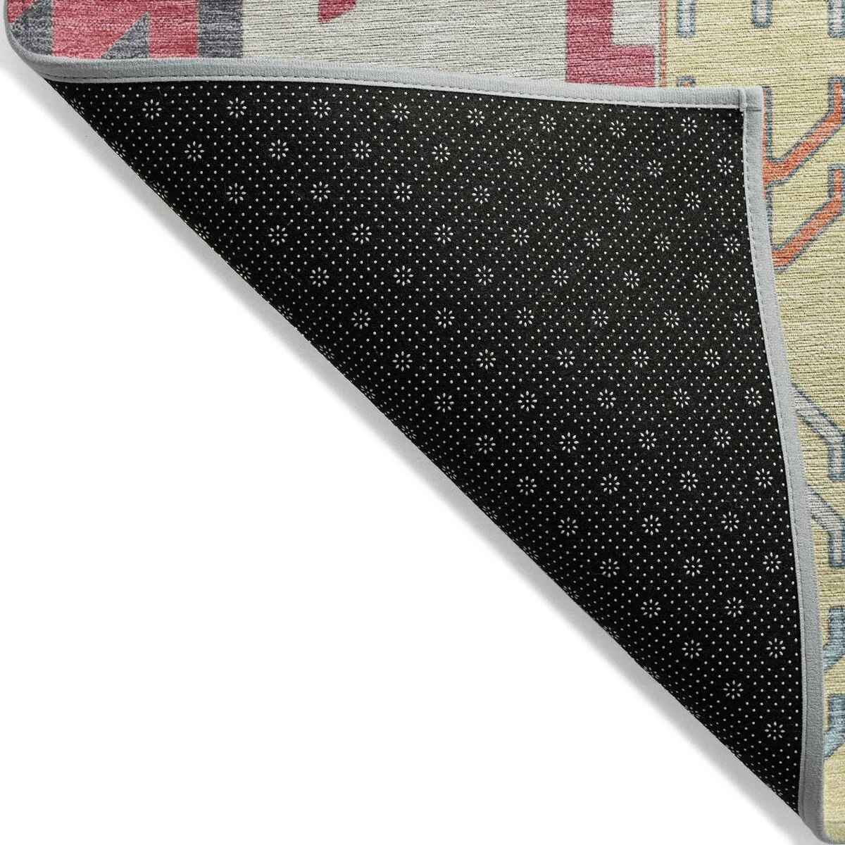 Machine Washable Indoor/ Outdoor Boho Tribal Chantille Rug