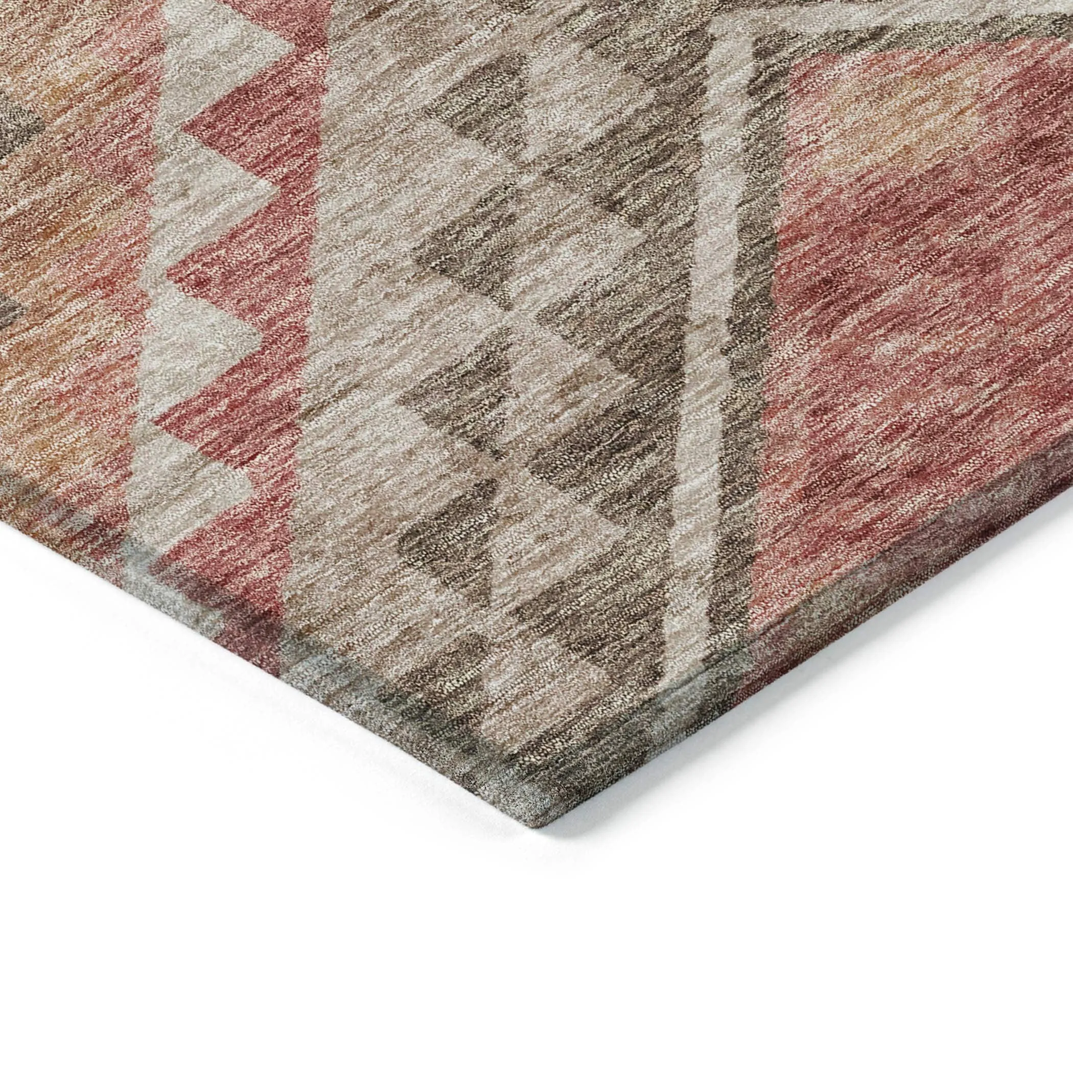 Machine Washable Indoor/ Outdoor Boho Tribal Chantille Rug